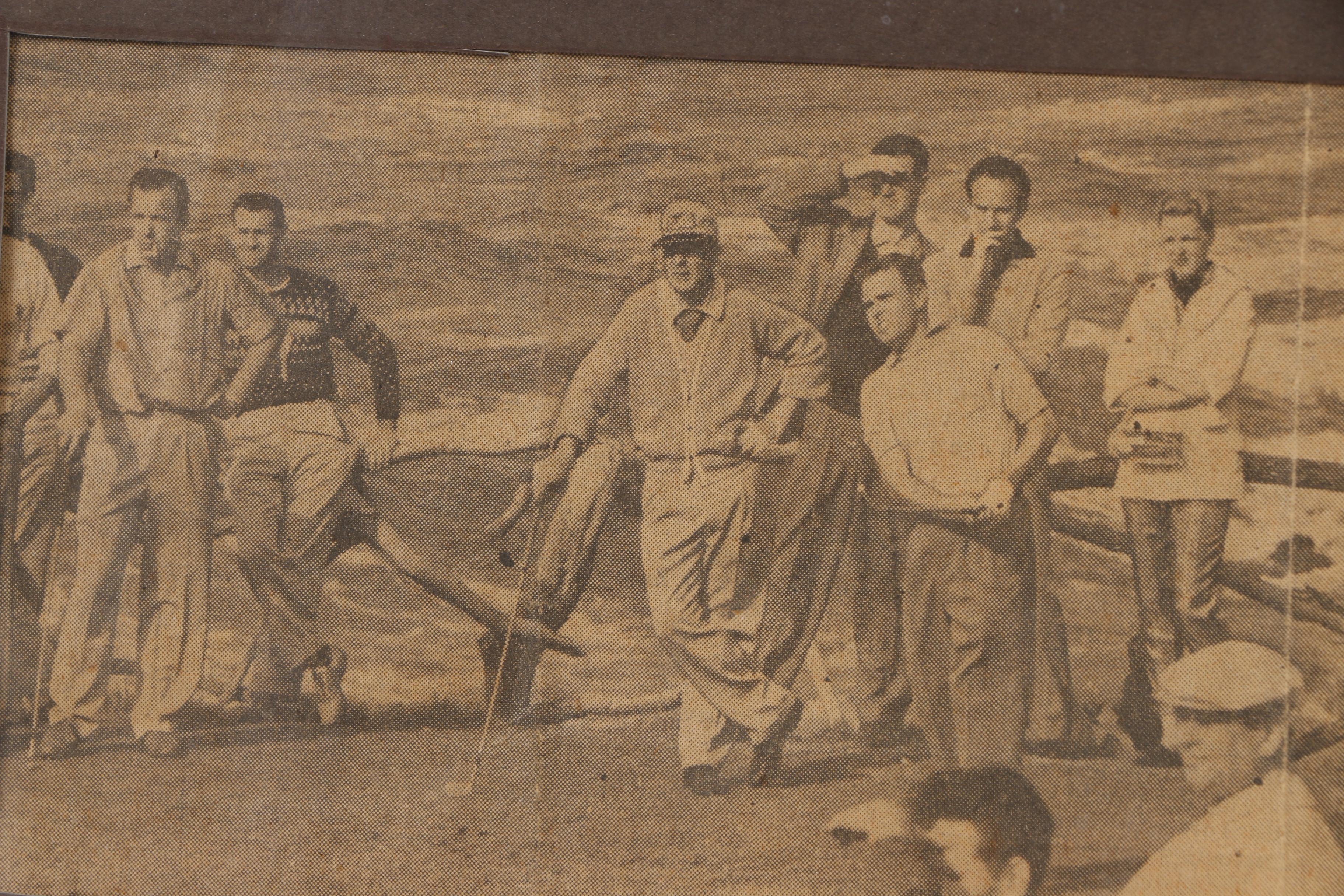 Vintage Halftone Print on Newsprint of Golfers