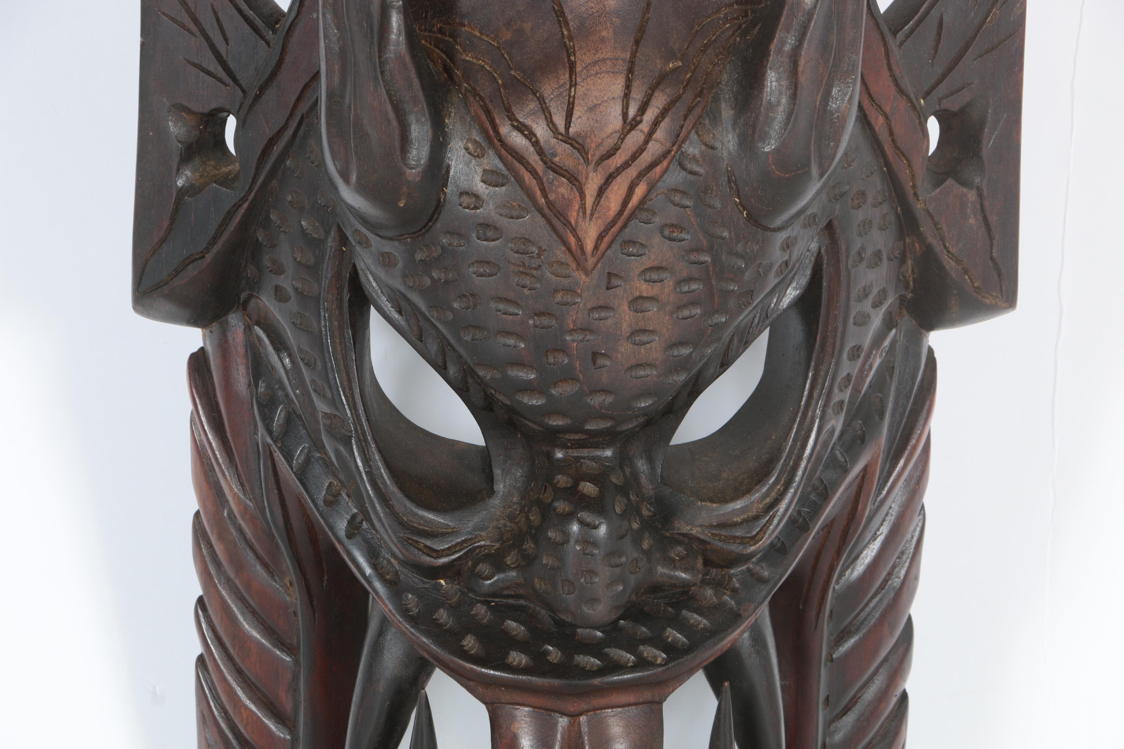 Igorot-Inspired Carved Wood Mask