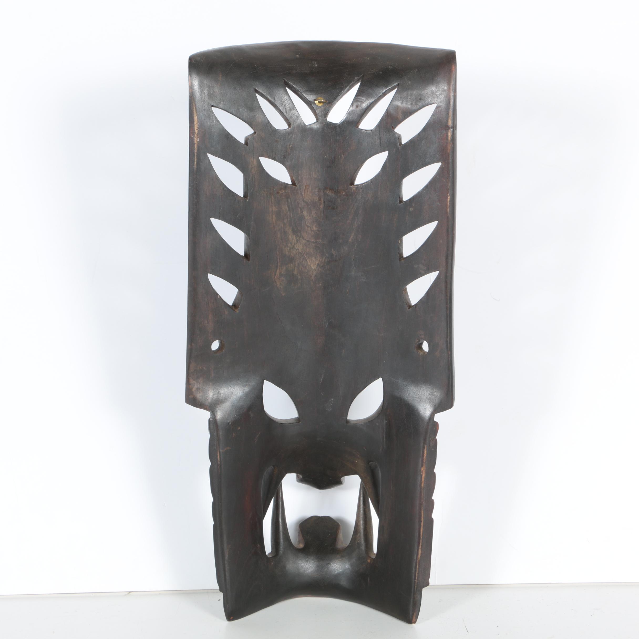 Igorot-Inspired Carved Wood Mask