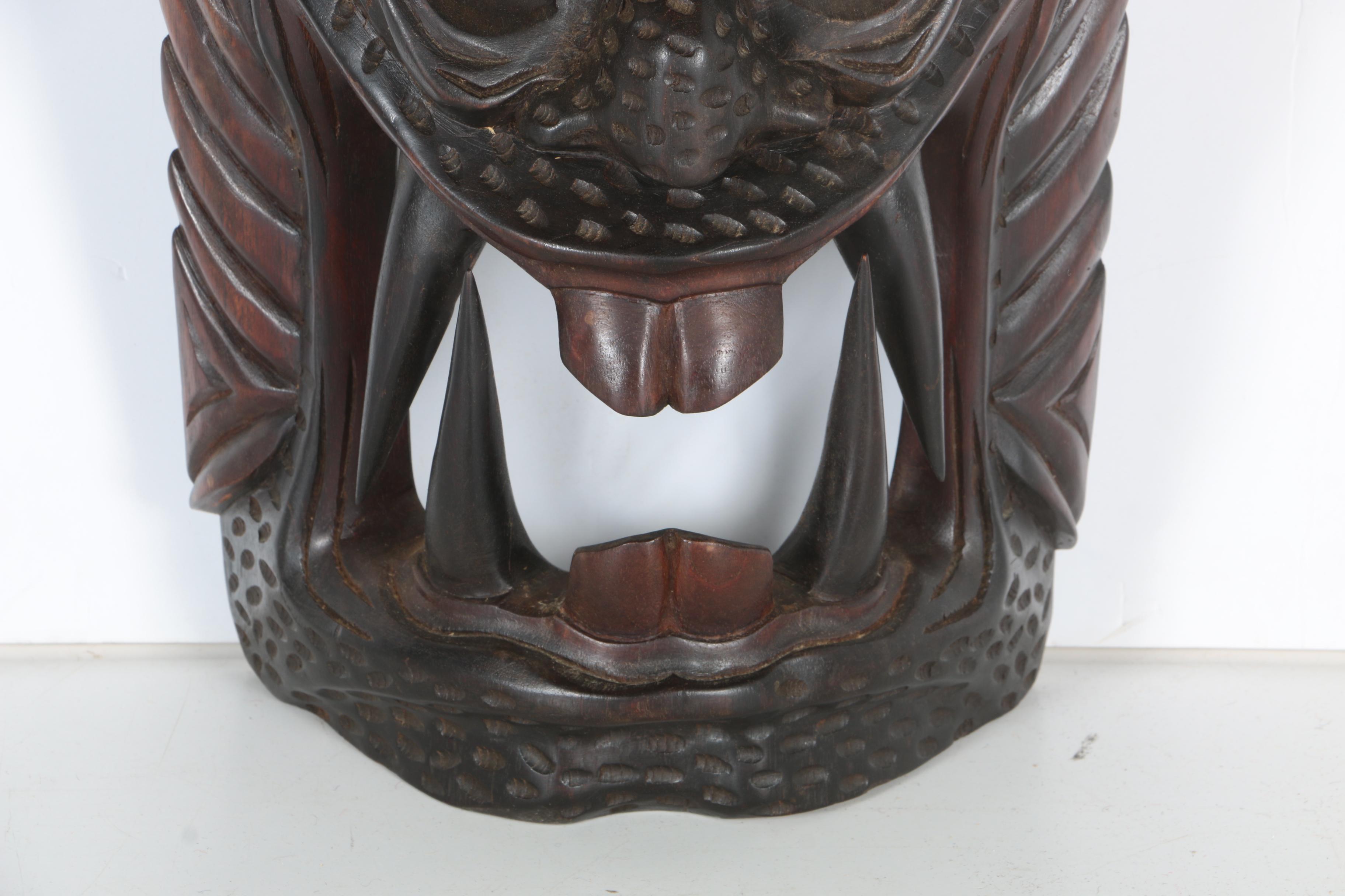 Igorot-Inspired Carved Wood Mask