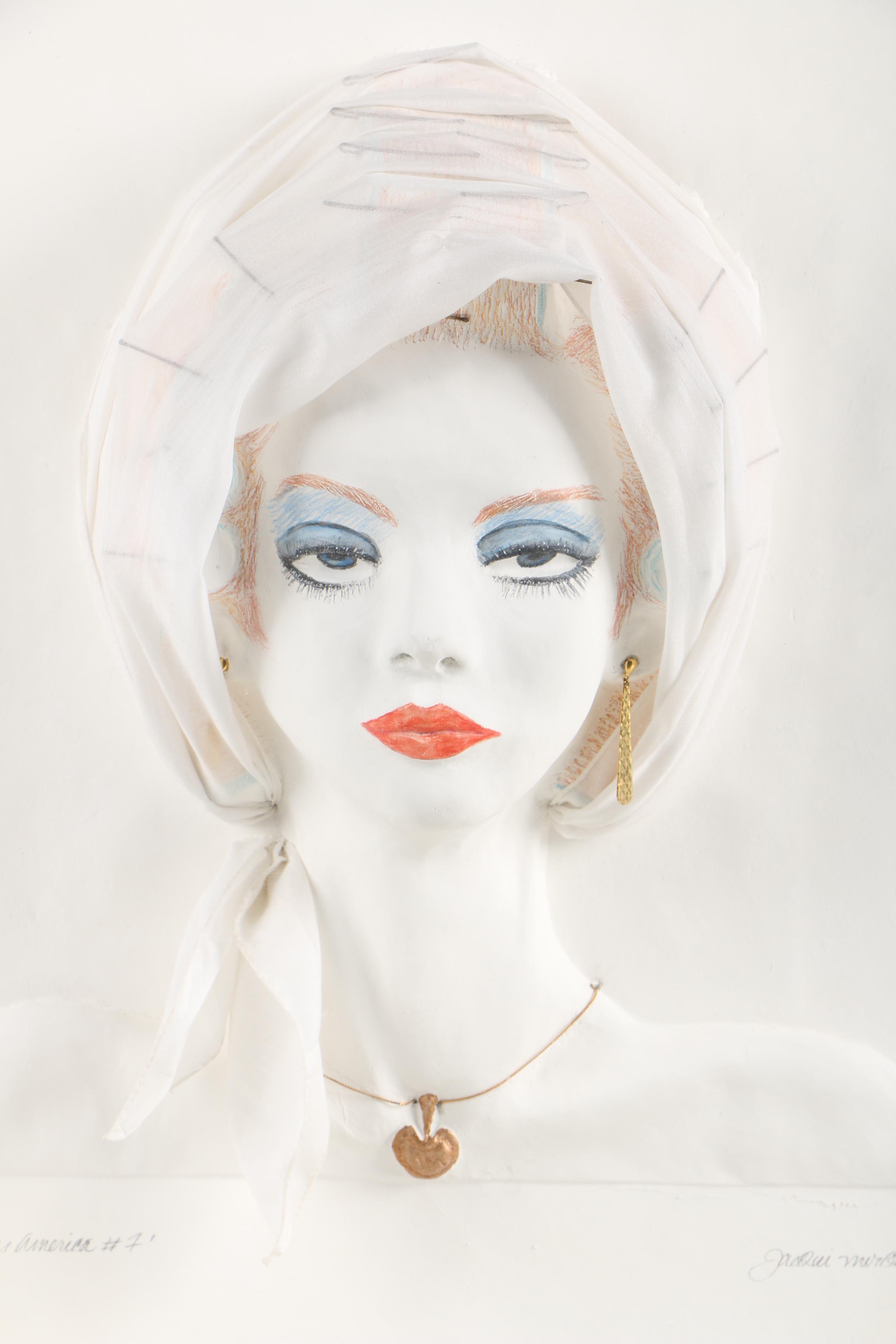 Jacqui Morgan Cast Paper Portrait "Miss America #7