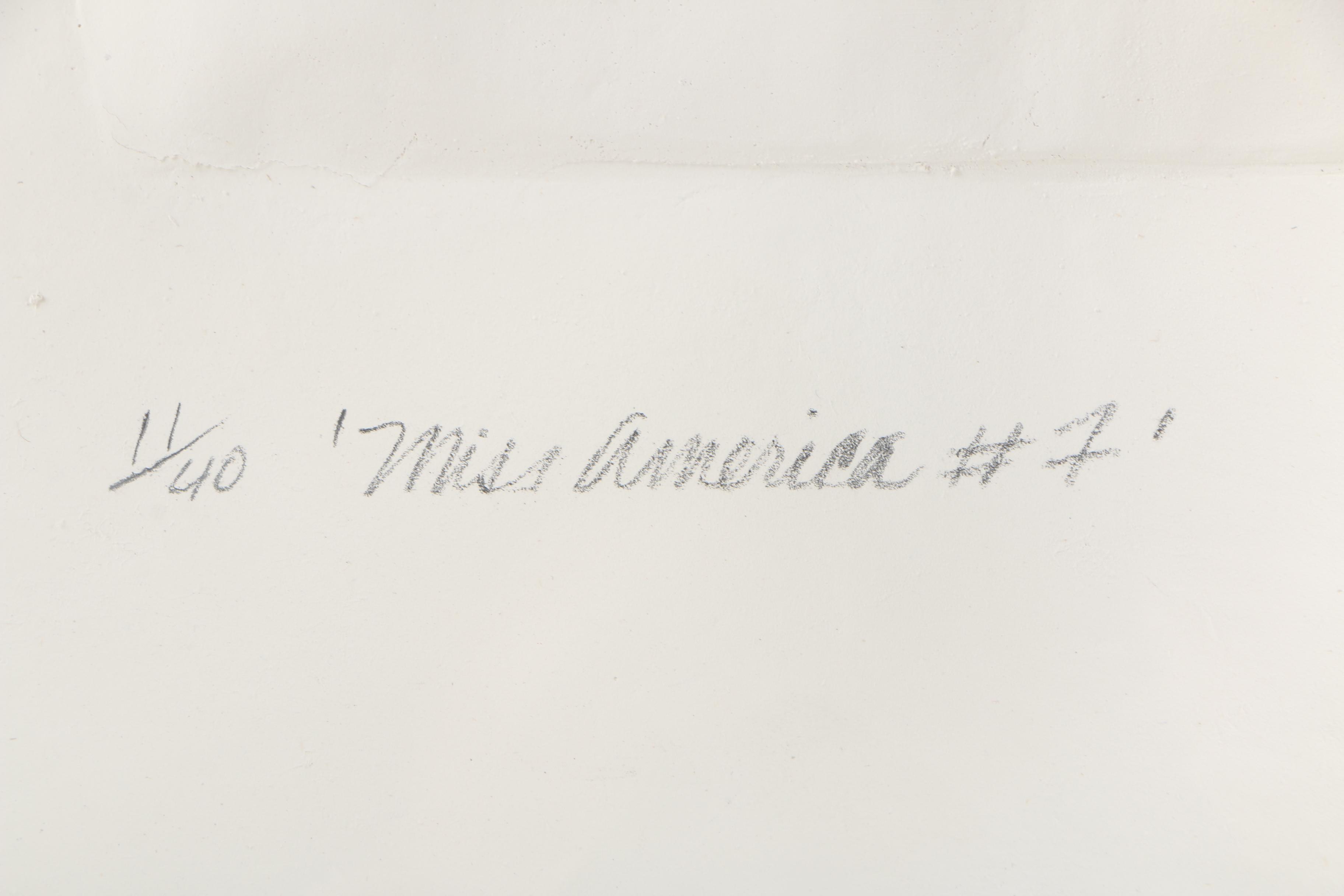 Jacqui Morgan Cast Paper Portrait "Miss America #7