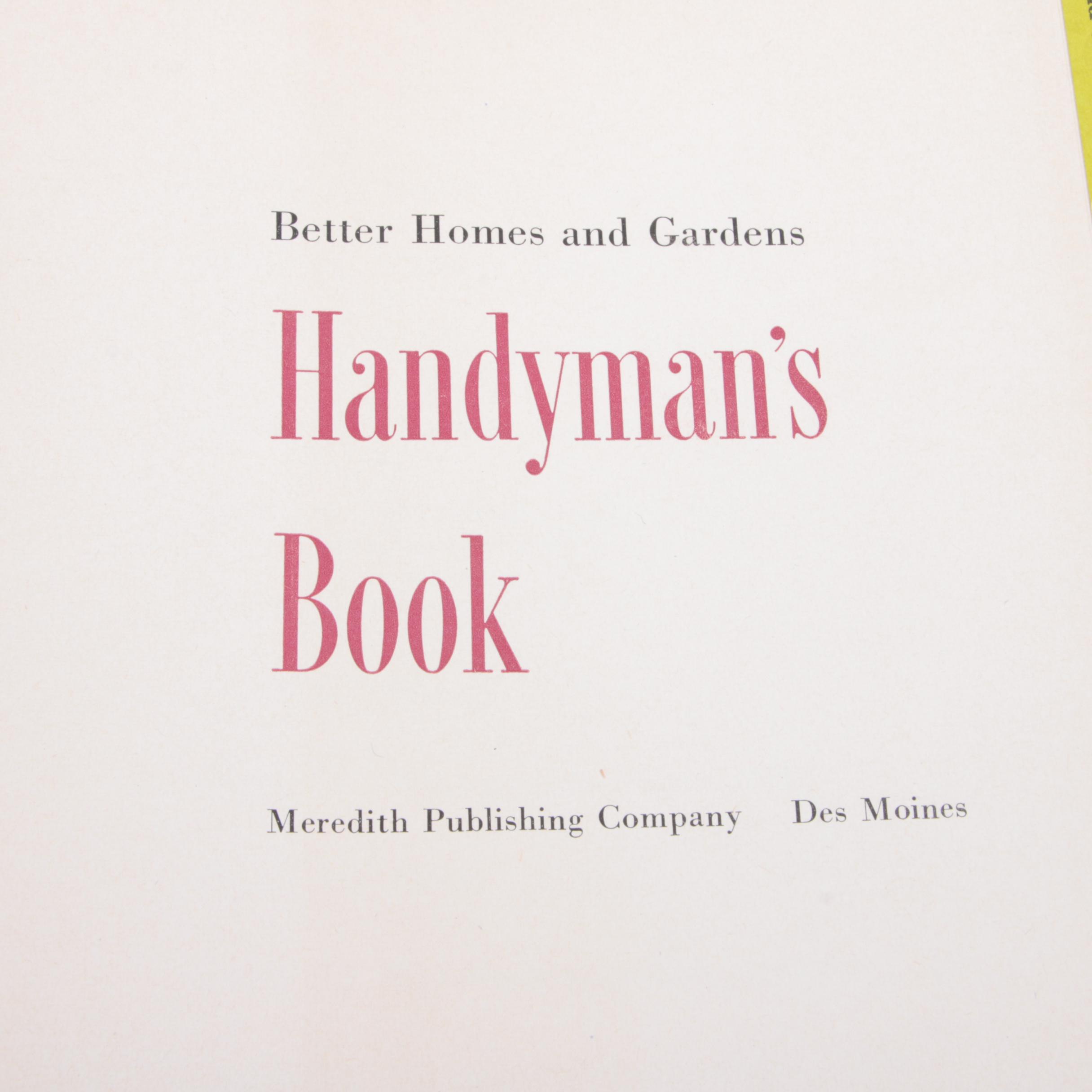 Non-Fiction Books Including 1951 "Better Homes and Gardens: Handyman's Book"