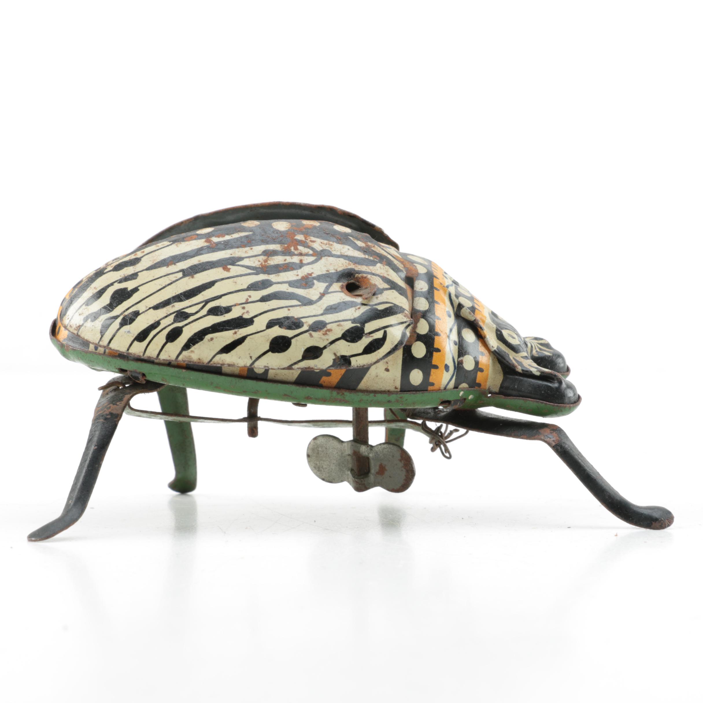 Antique Mechanical Tin Beetle from Japan