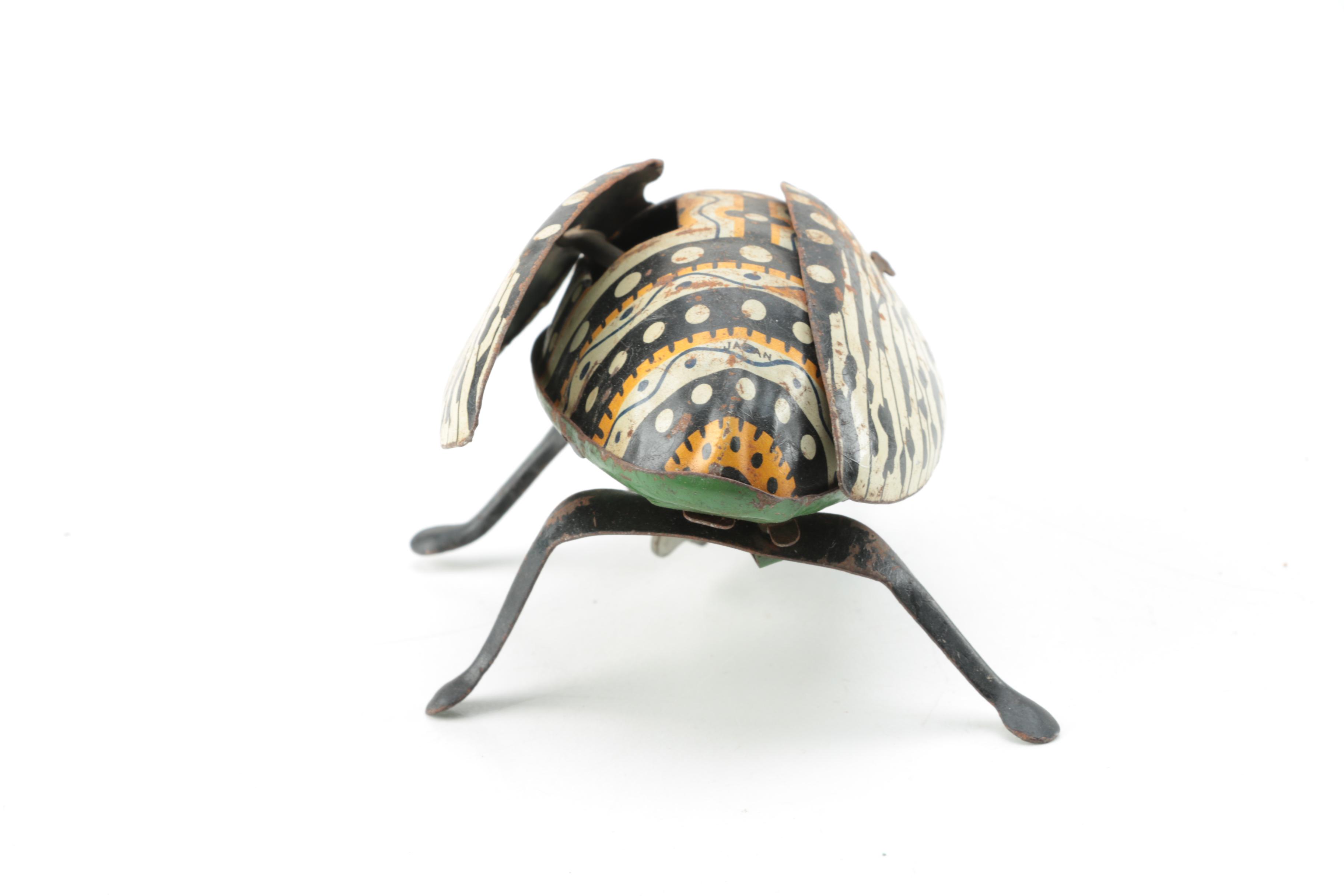 Antique Mechanical Tin Beetle from Japan