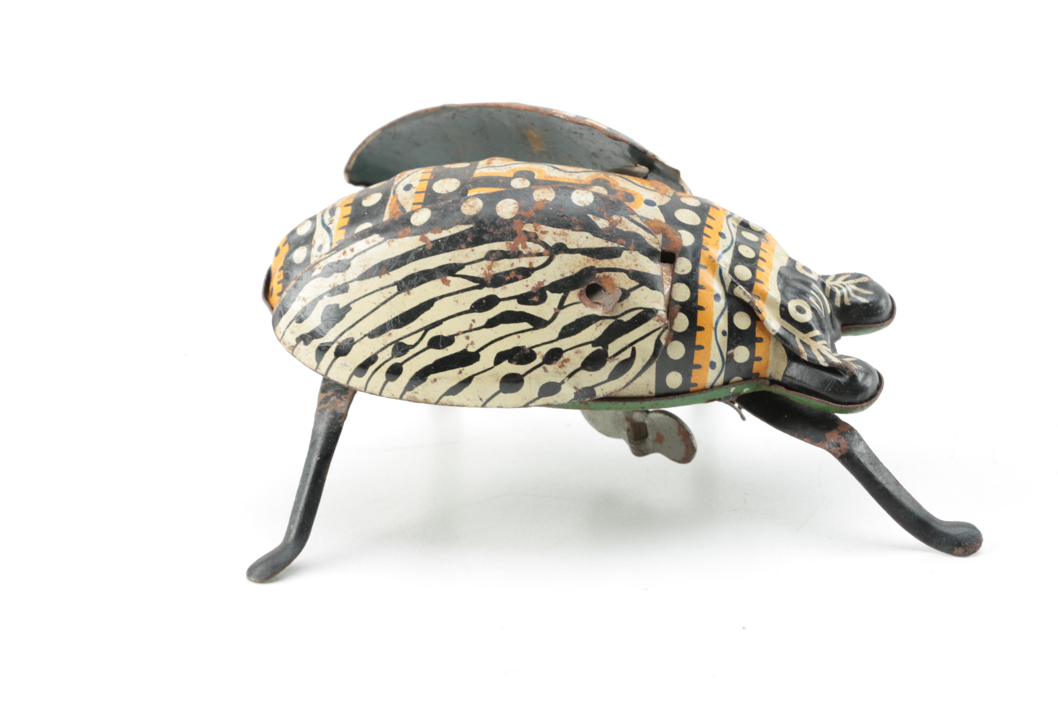 Antique Mechanical Tin Beetle from Japan