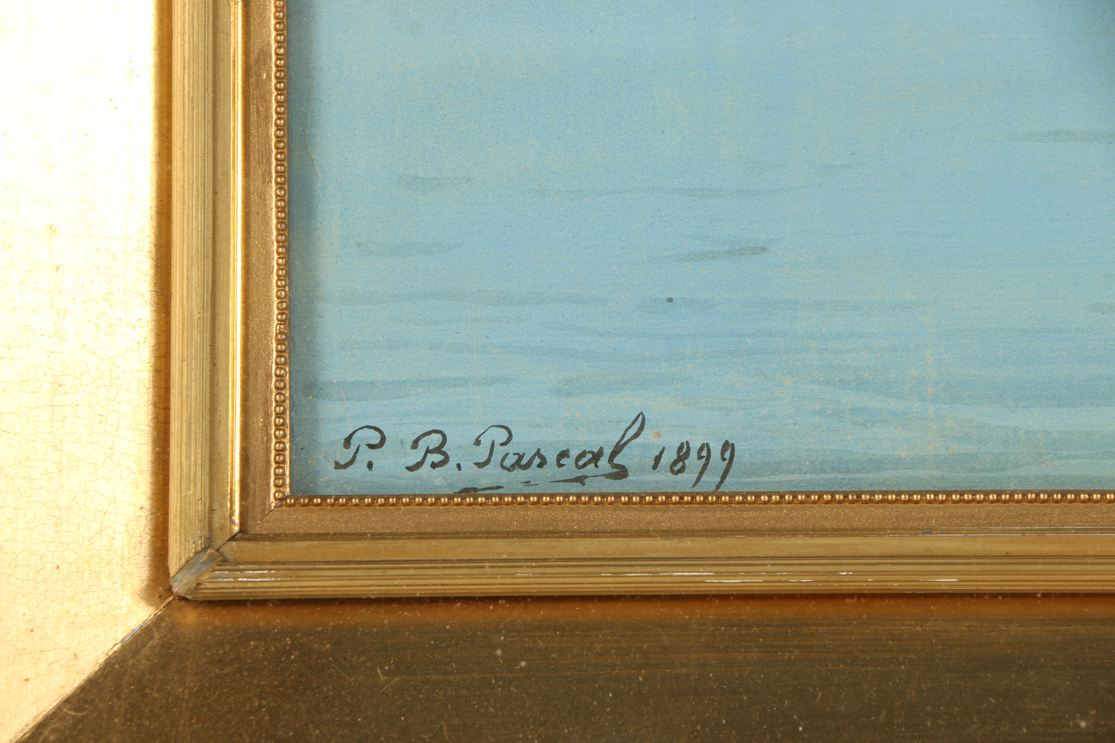 Paul B Pascal Gouache and Watercolor Painting "The Cowherd"