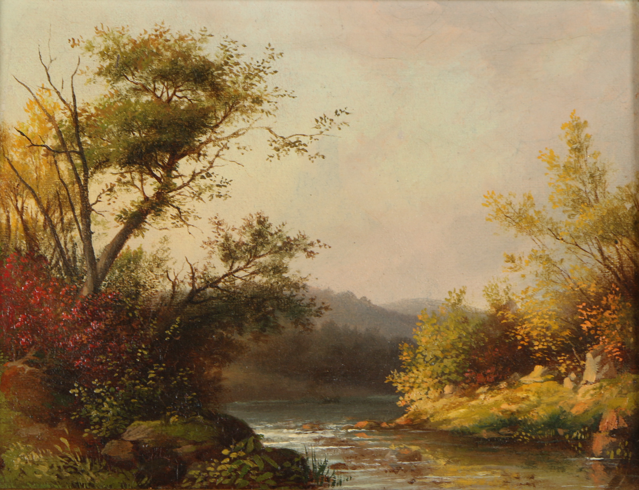 Antique Landscape Oil Painting