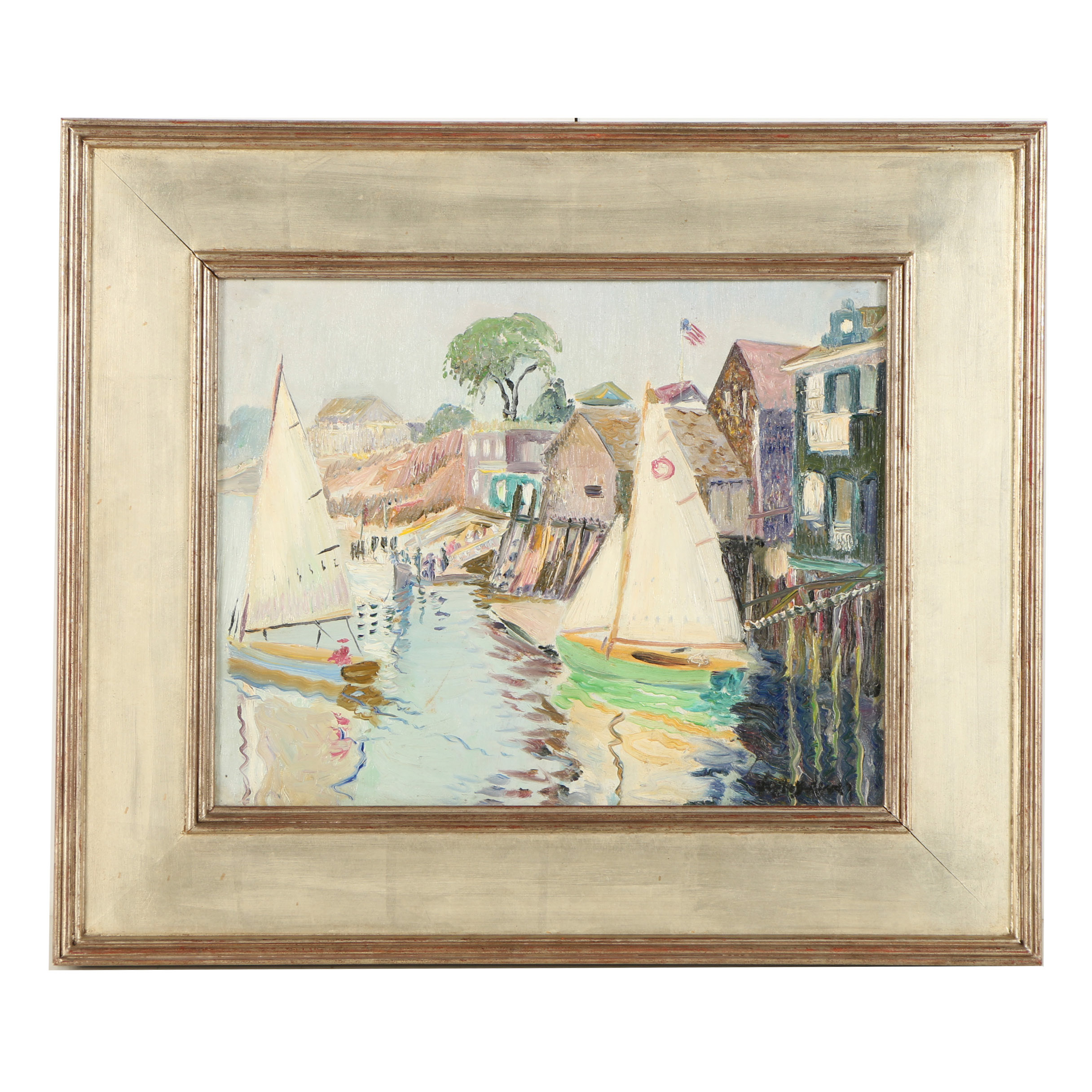 Hayley Lever Oil Painting "Racing Sailboats at Marblehead"