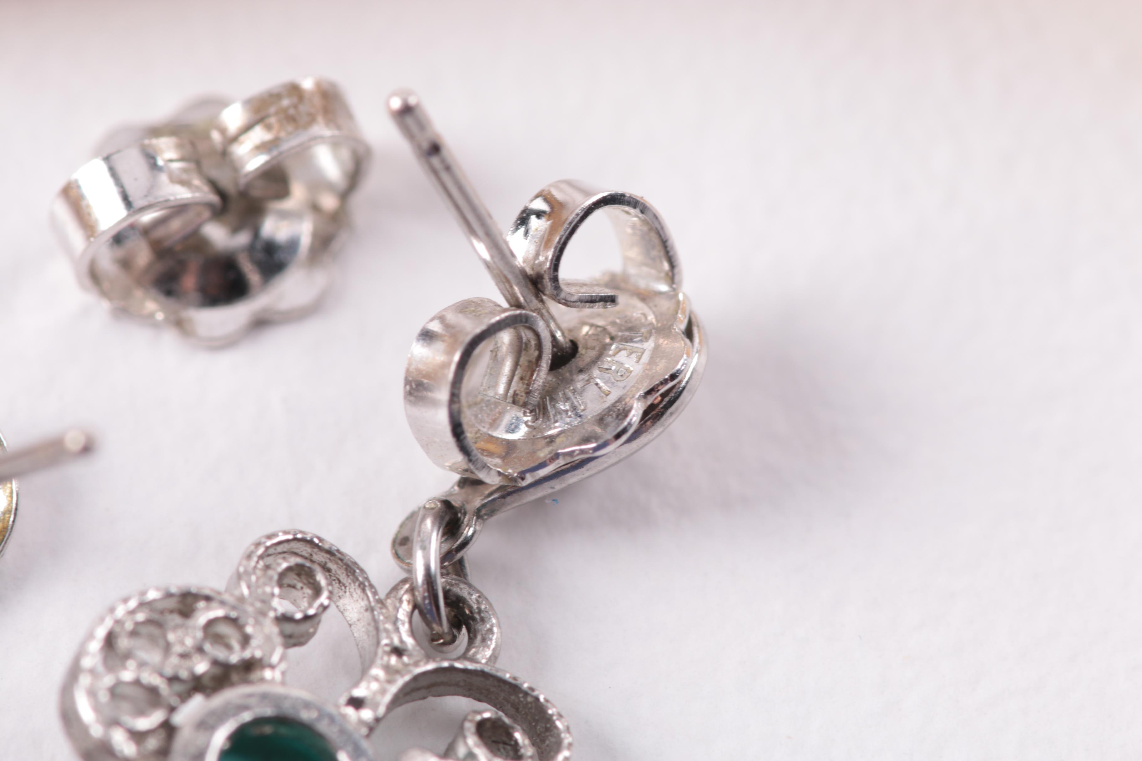 Costume Jewelry Selection Including Cloissonné Enamel and Forstner Charm