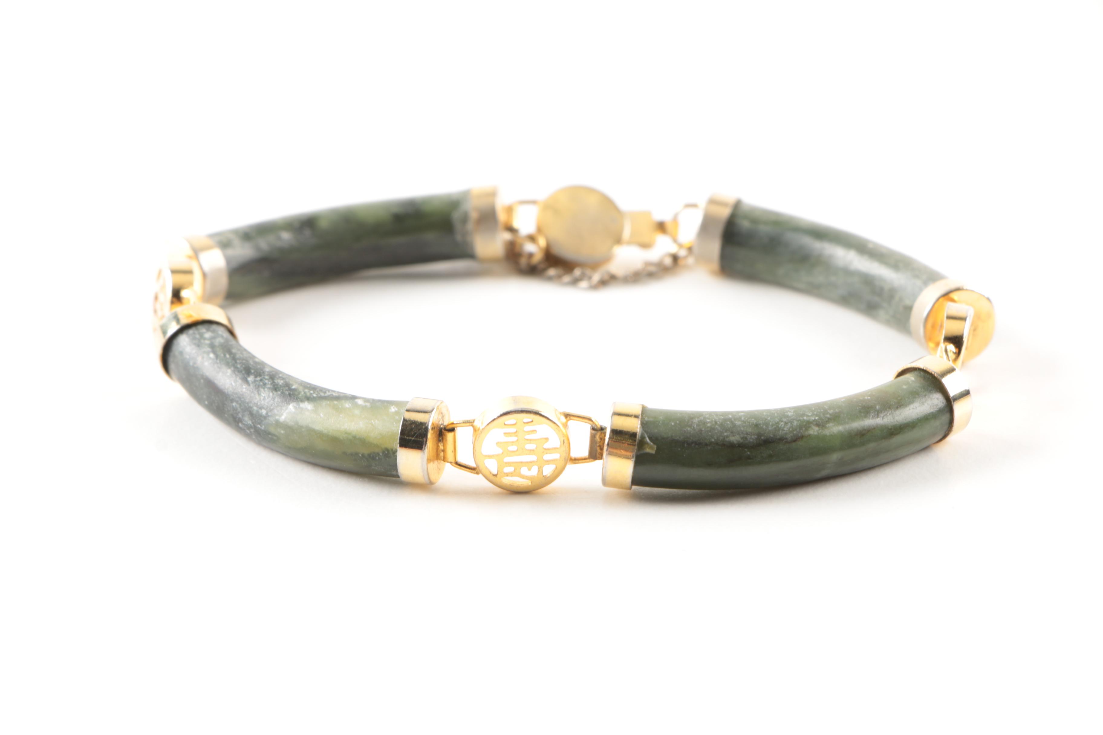 Jasper, Malachite, and Rose Quartz Jewelry Selection Including Sterling Silver