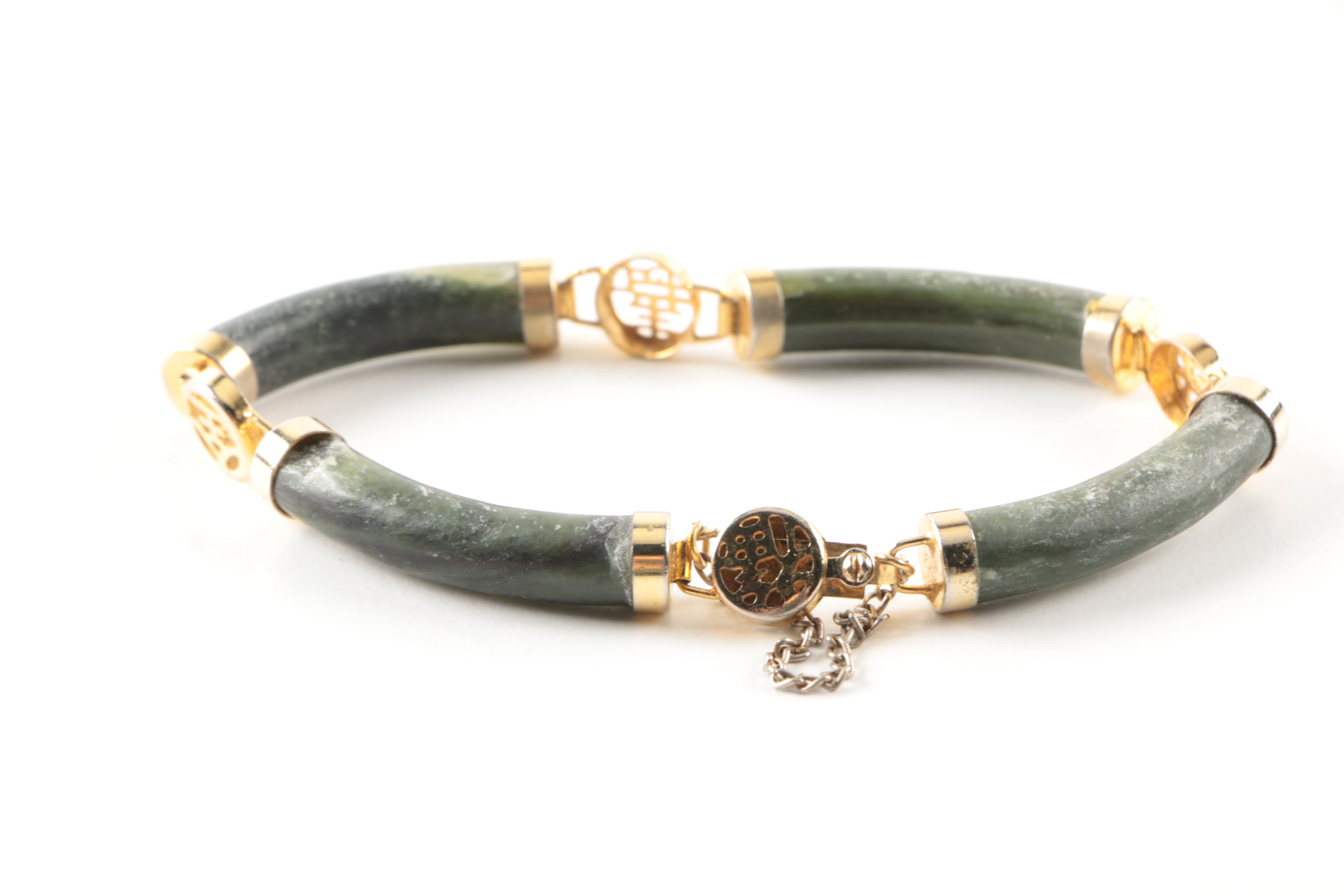 Jasper, Malachite, and Rose Quartz Jewelry Selection Including Sterling Silver