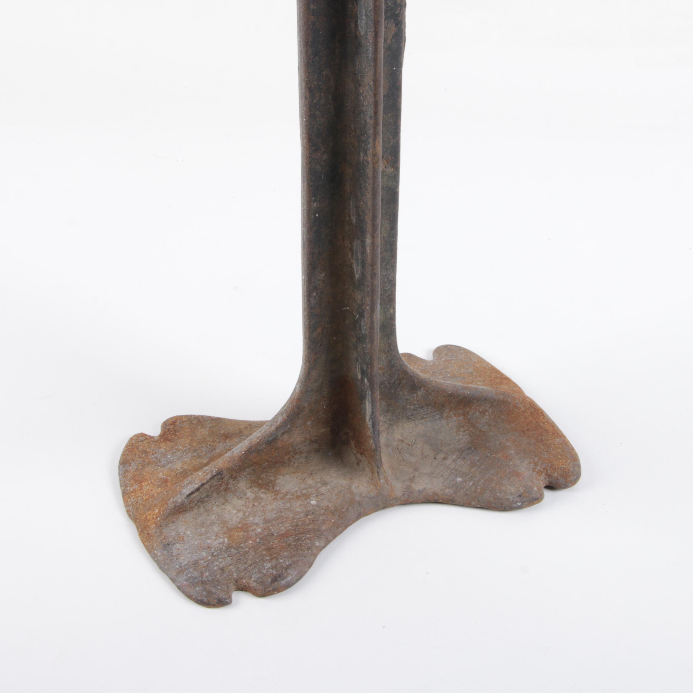 Vintage Cast Iron Cobbler's Stand