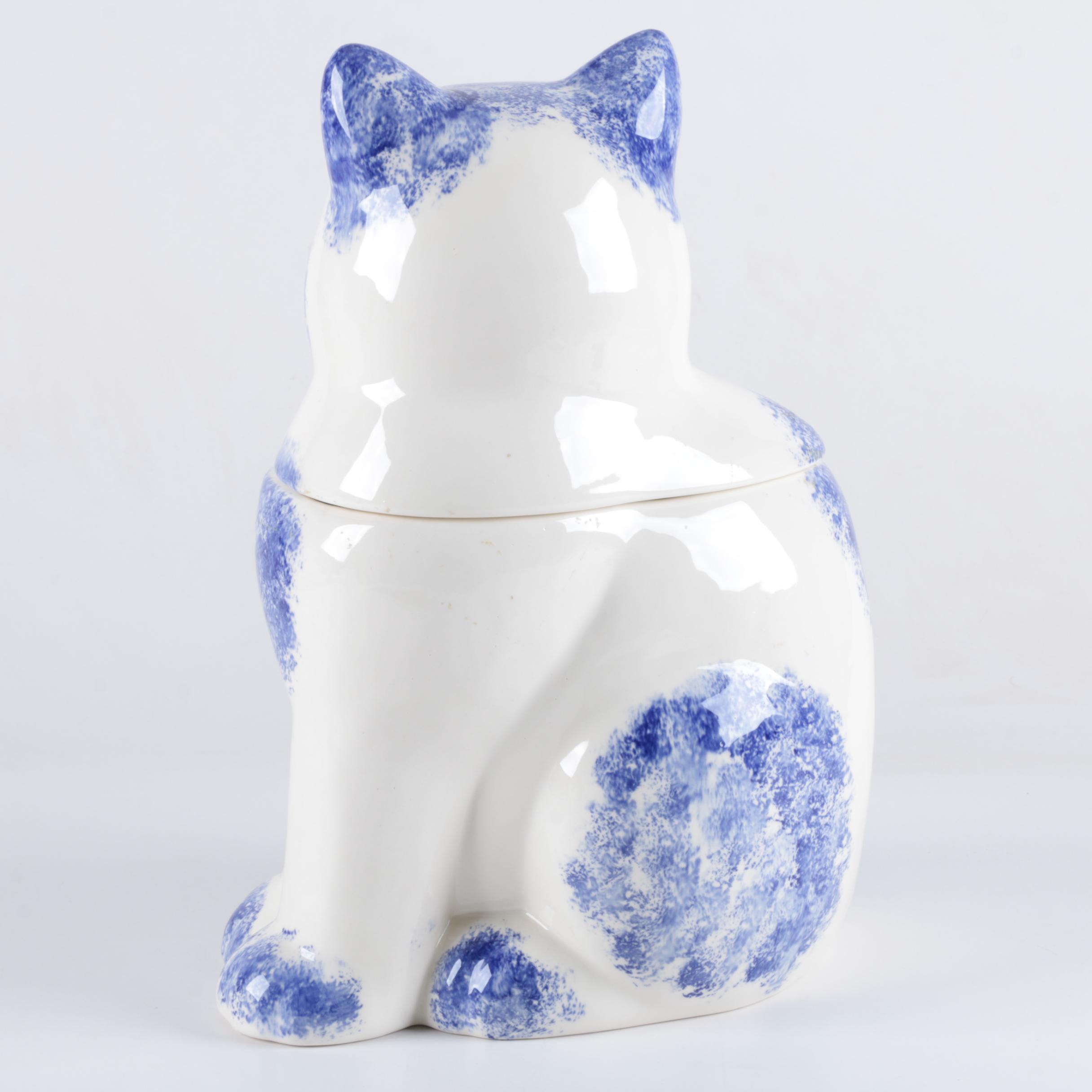 Ceramic Cat Cookie Jar