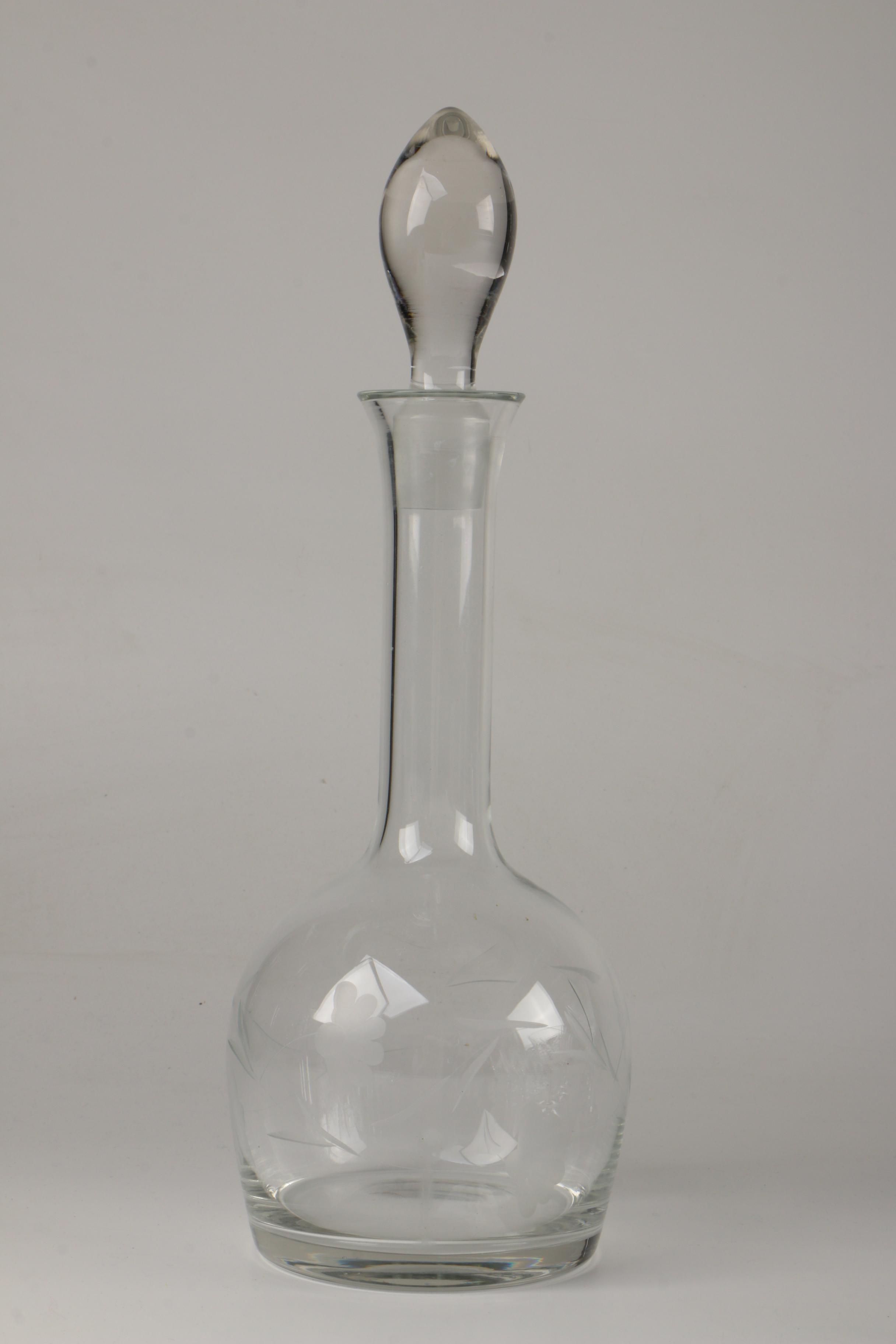 Vintage Etched Glass Barware