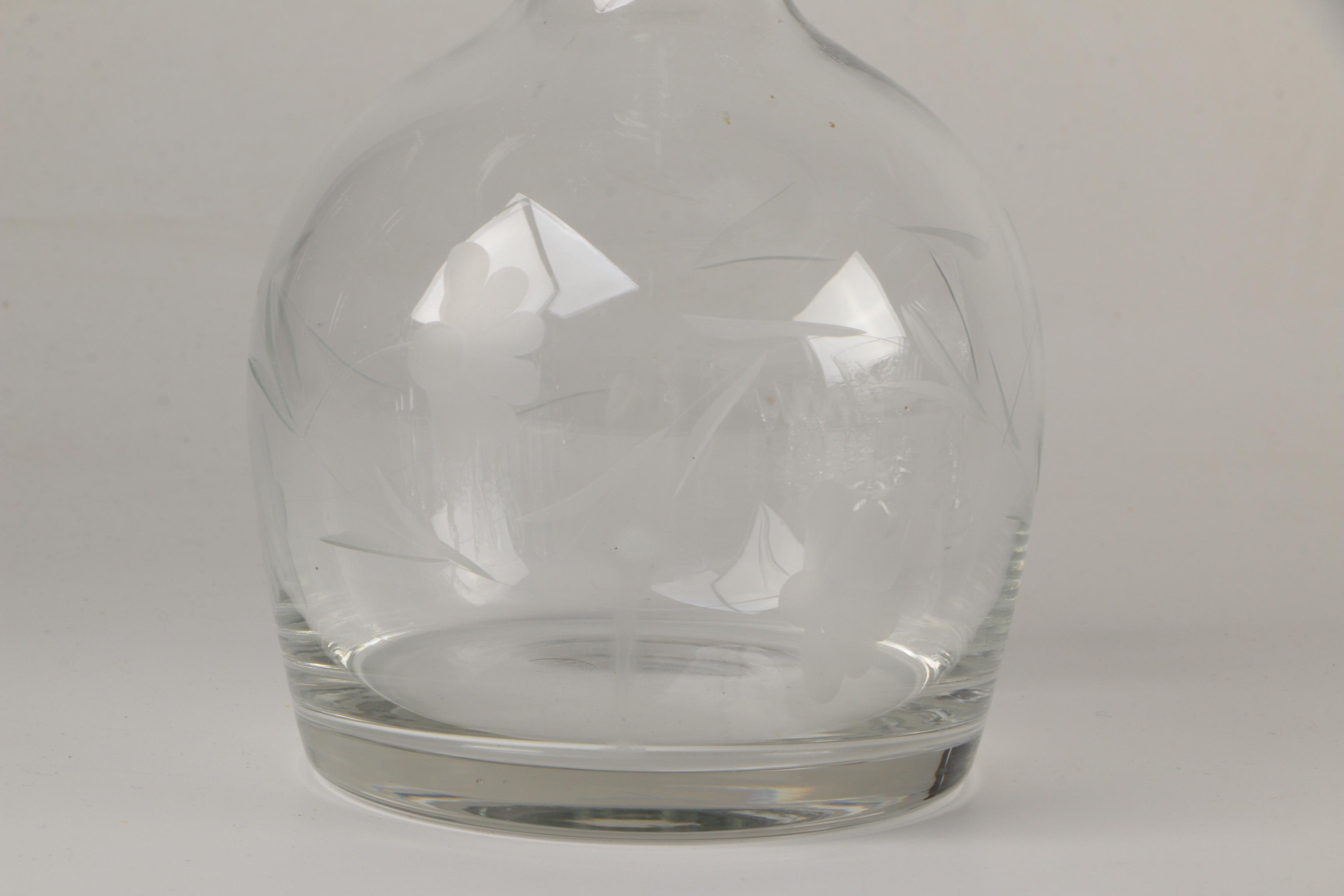 Vintage Etched Glass Barware