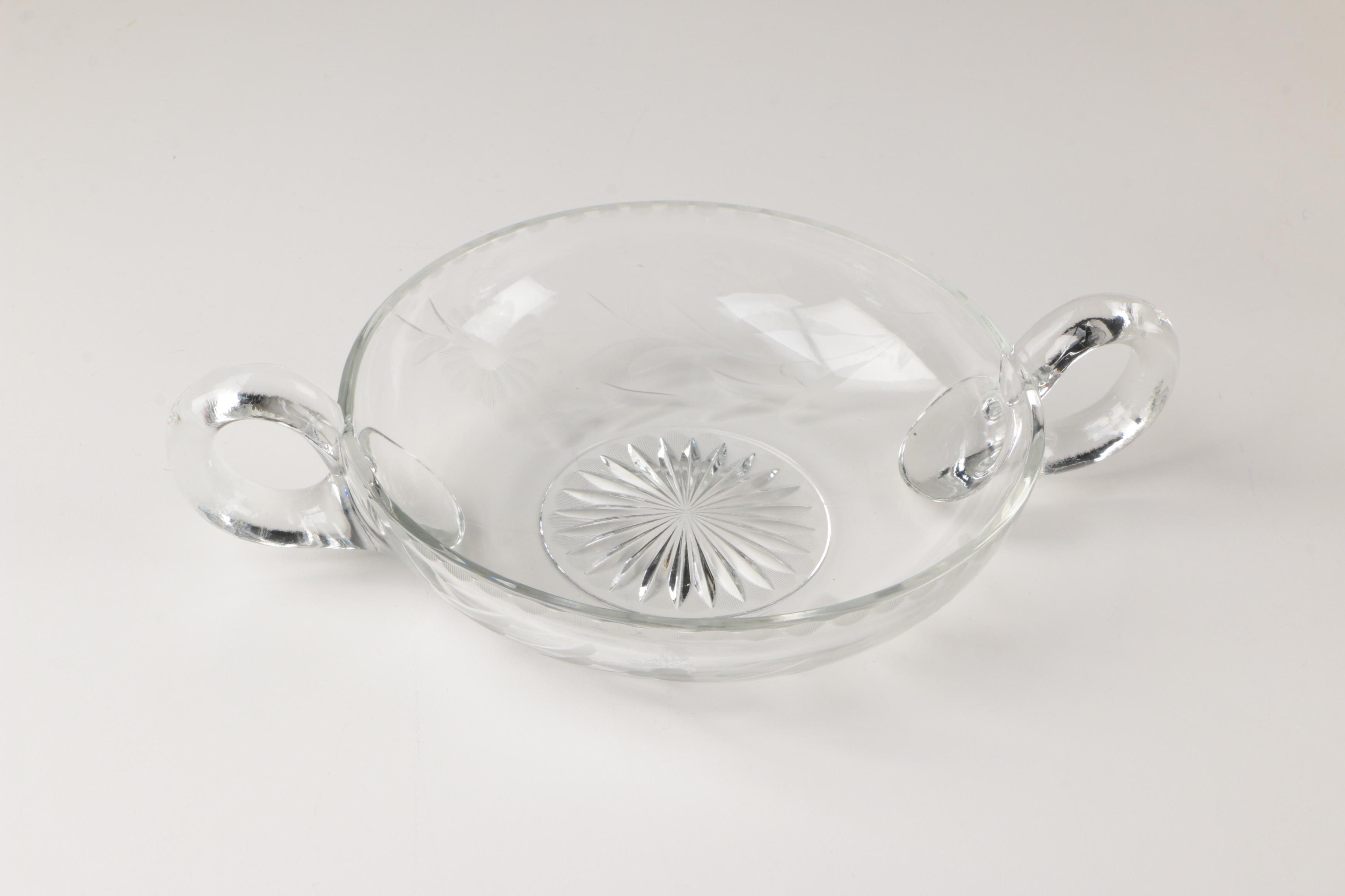 Vintage Etched Glass Barware