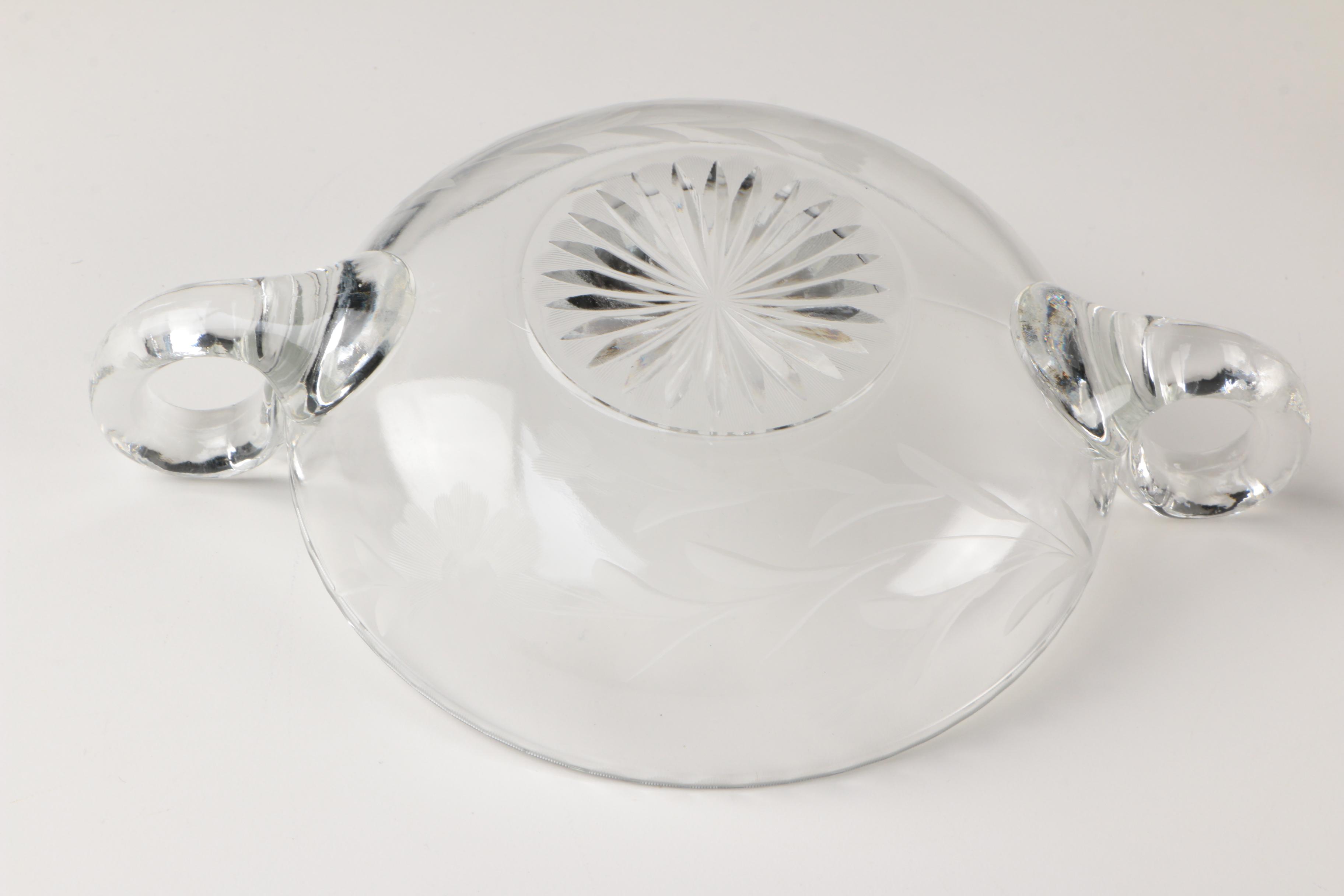 Vintage Etched Glass Barware