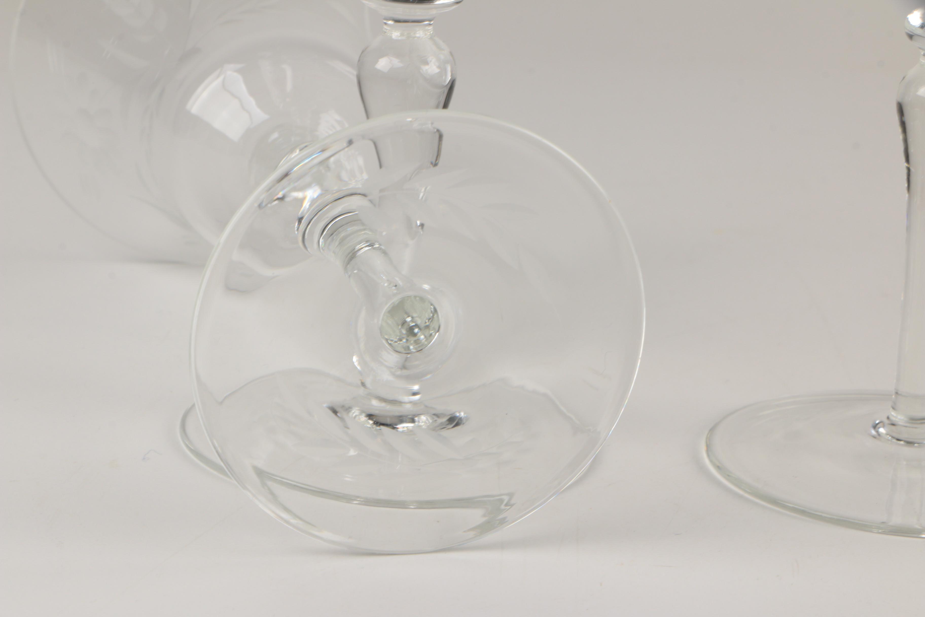 Vintage Etched Glass Barware