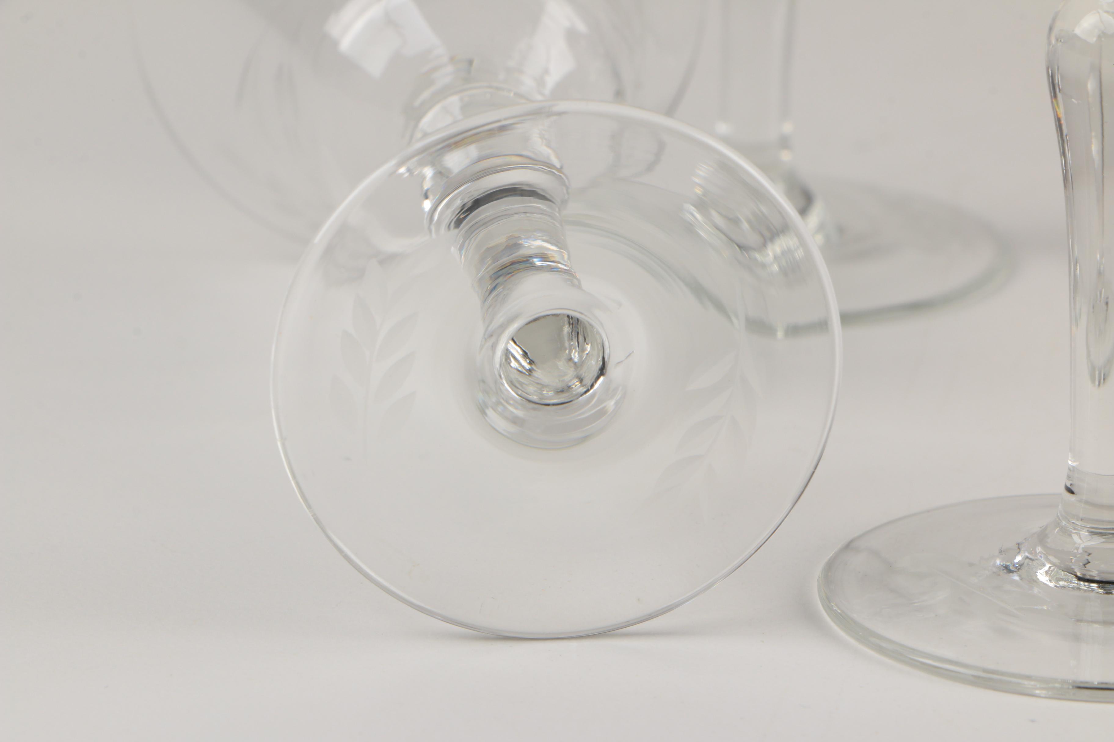 Vintage Etched Glass Barware