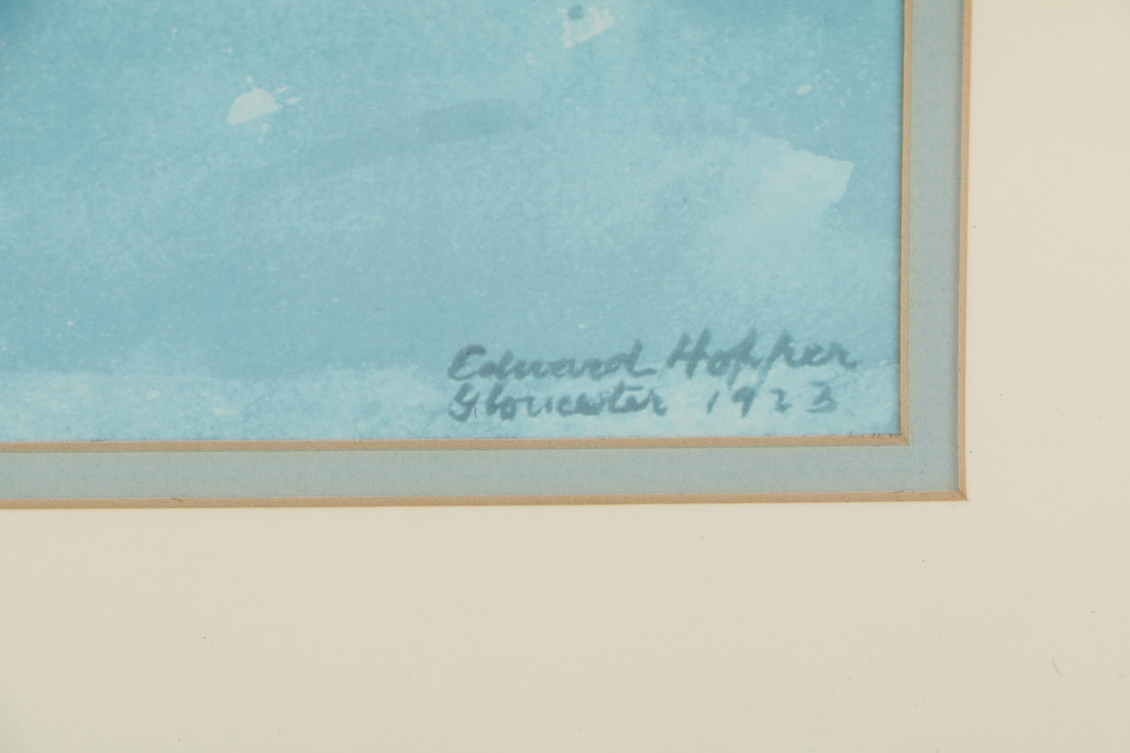 Offset Lithograph "Houses of Squam Light" after Edward Hopper