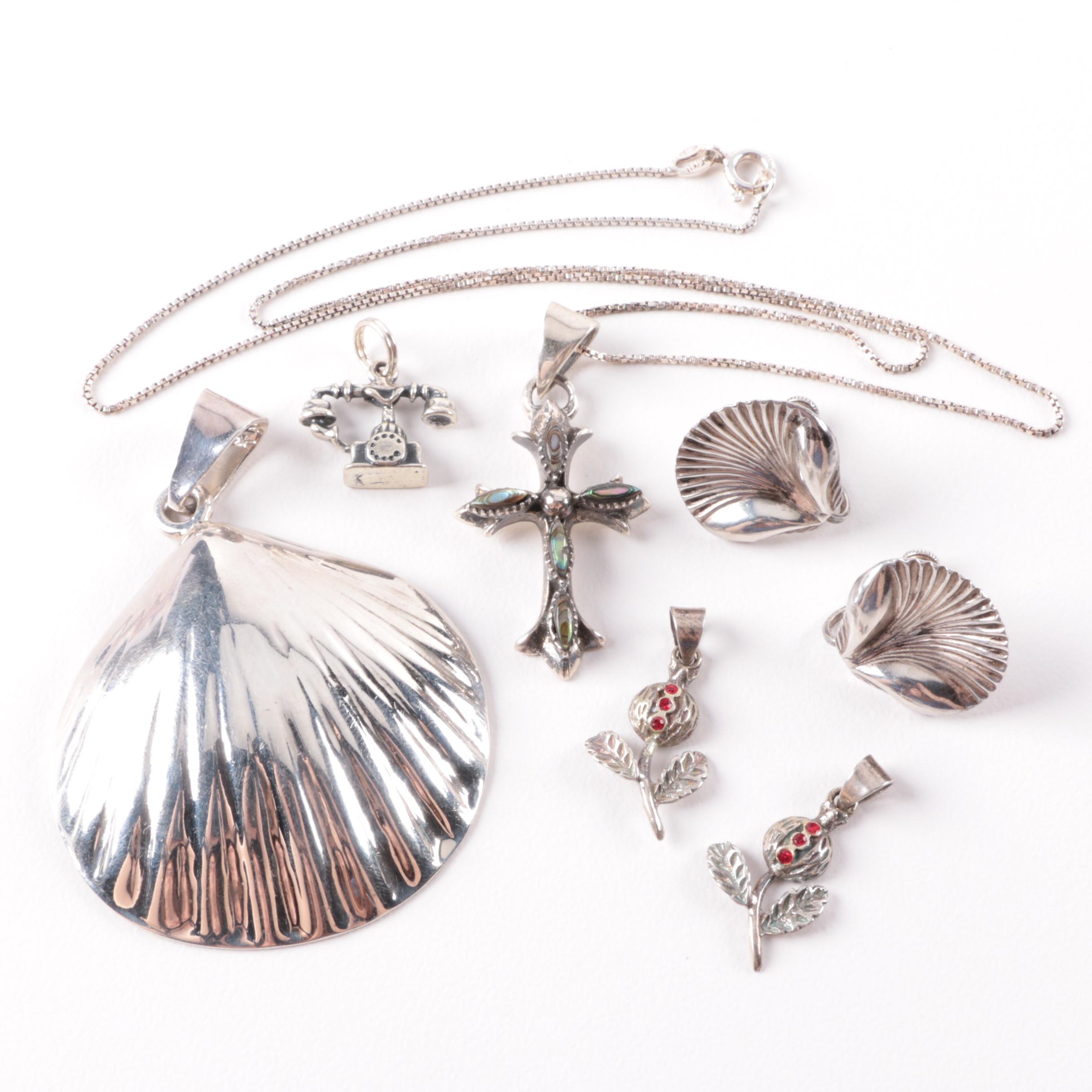 Sterling Silver Jewelry Selection Featuring Abalone