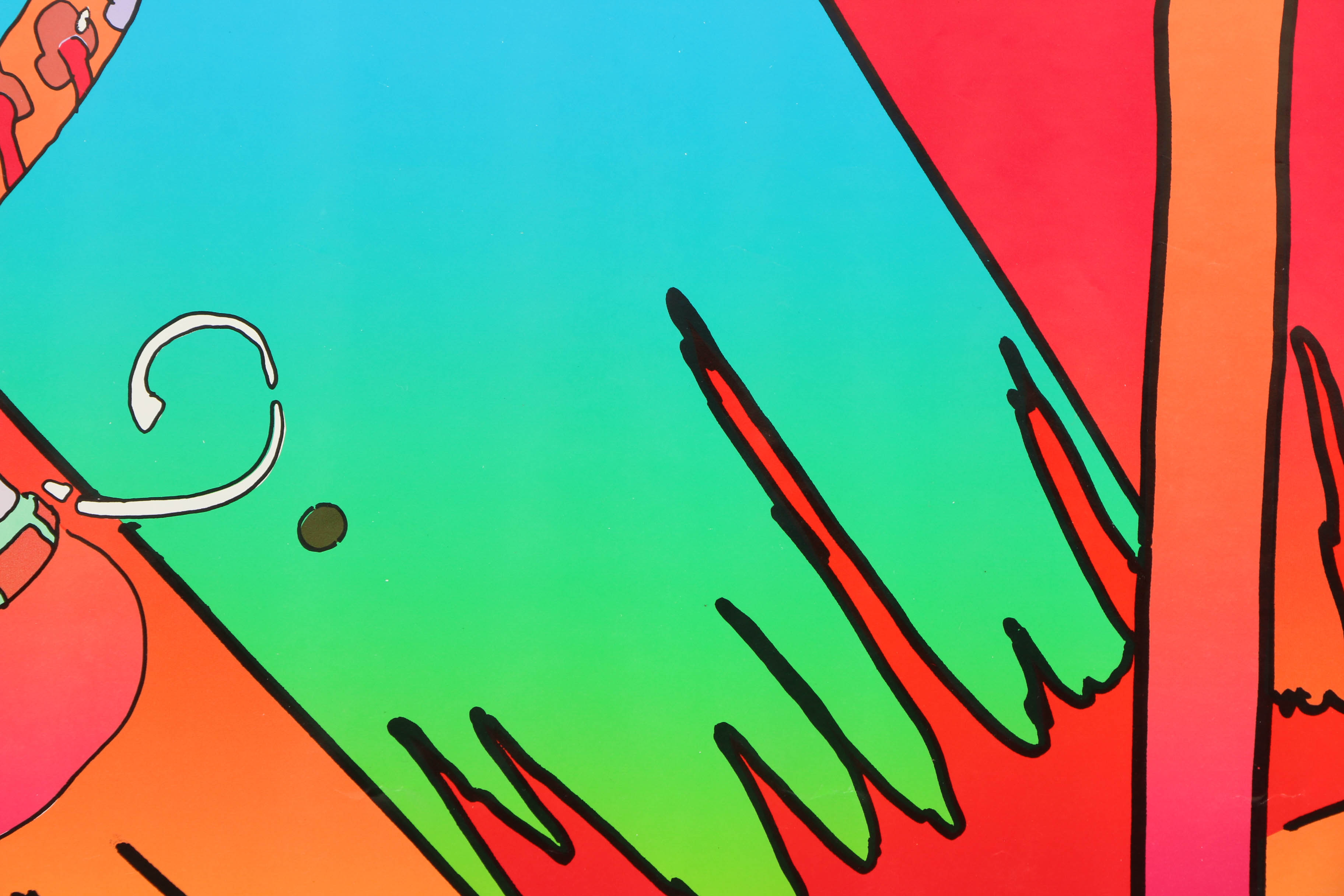 Lithograph Prints on Paper after Peter Max "Cosmic Trapeze" and "Floating"