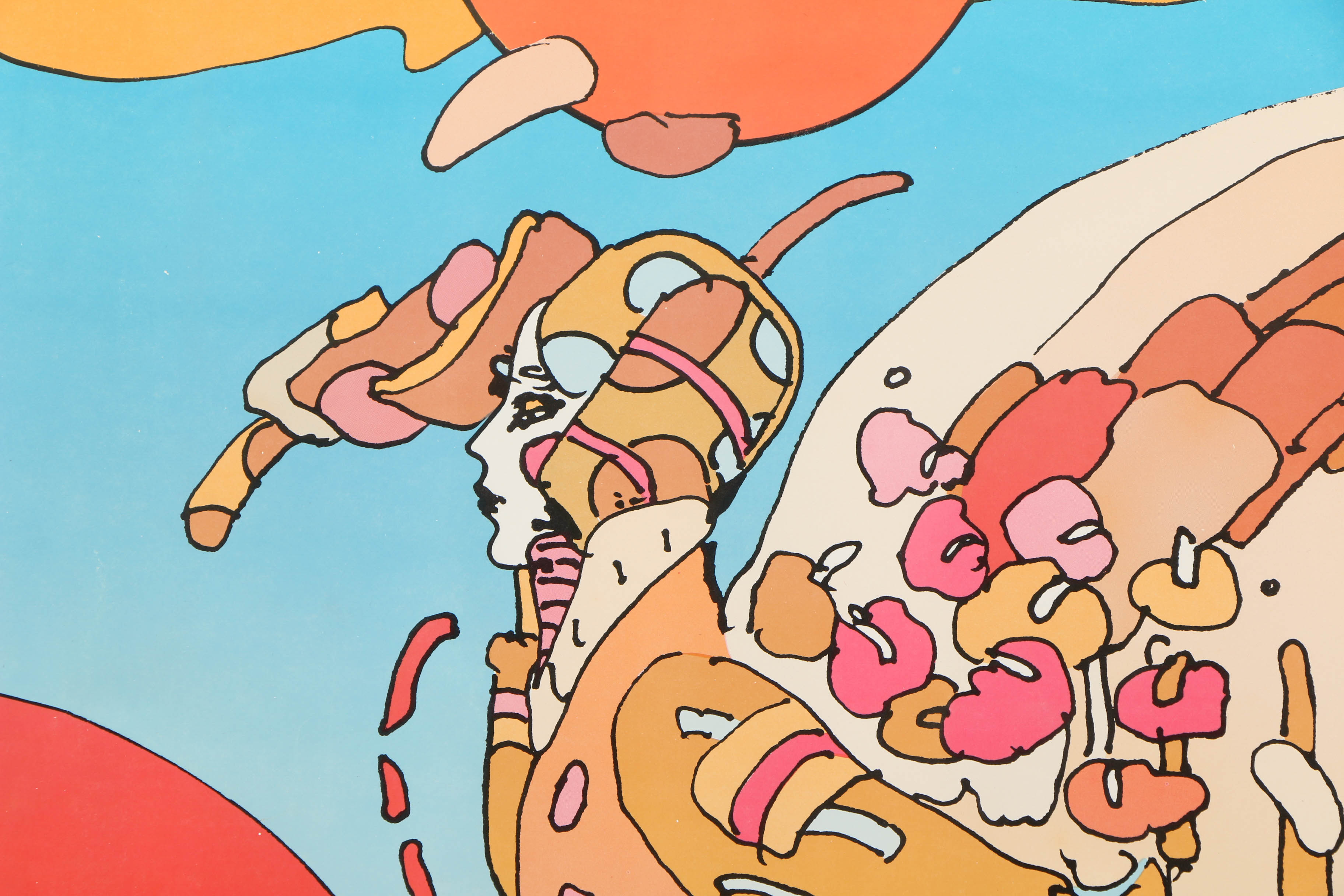 Lithograph Prints on Paper after Peter Max "Cosmic Trapeze" and "Floating"