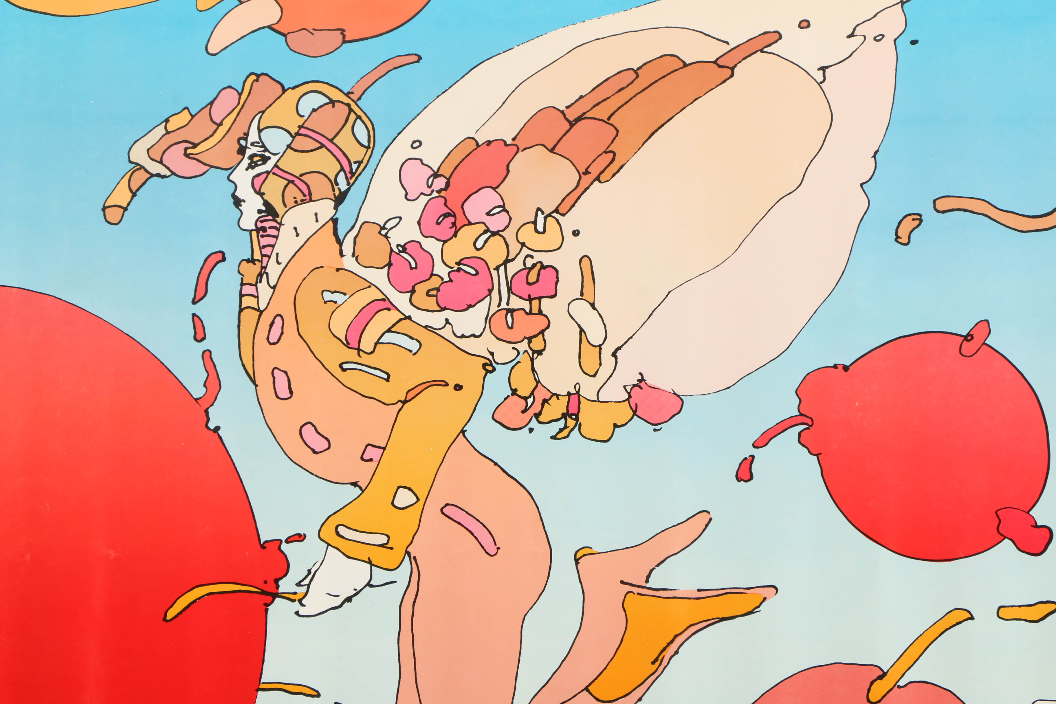 Lithograph Prints on Paper after Peter Max "Cosmic Trapeze" and "Floating"