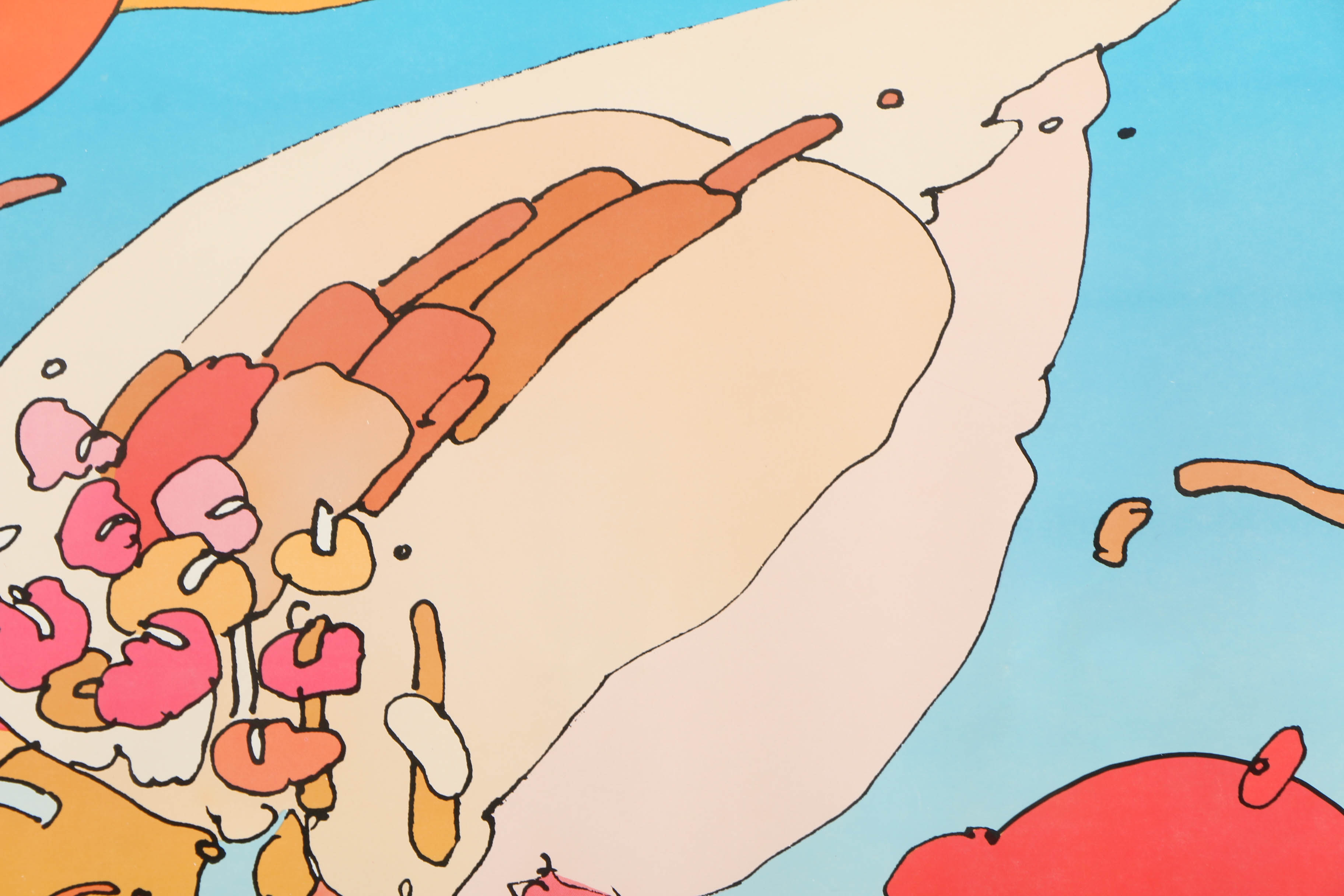 Lithograph Prints on Paper after Peter Max "Cosmic Trapeze" and "Floating"