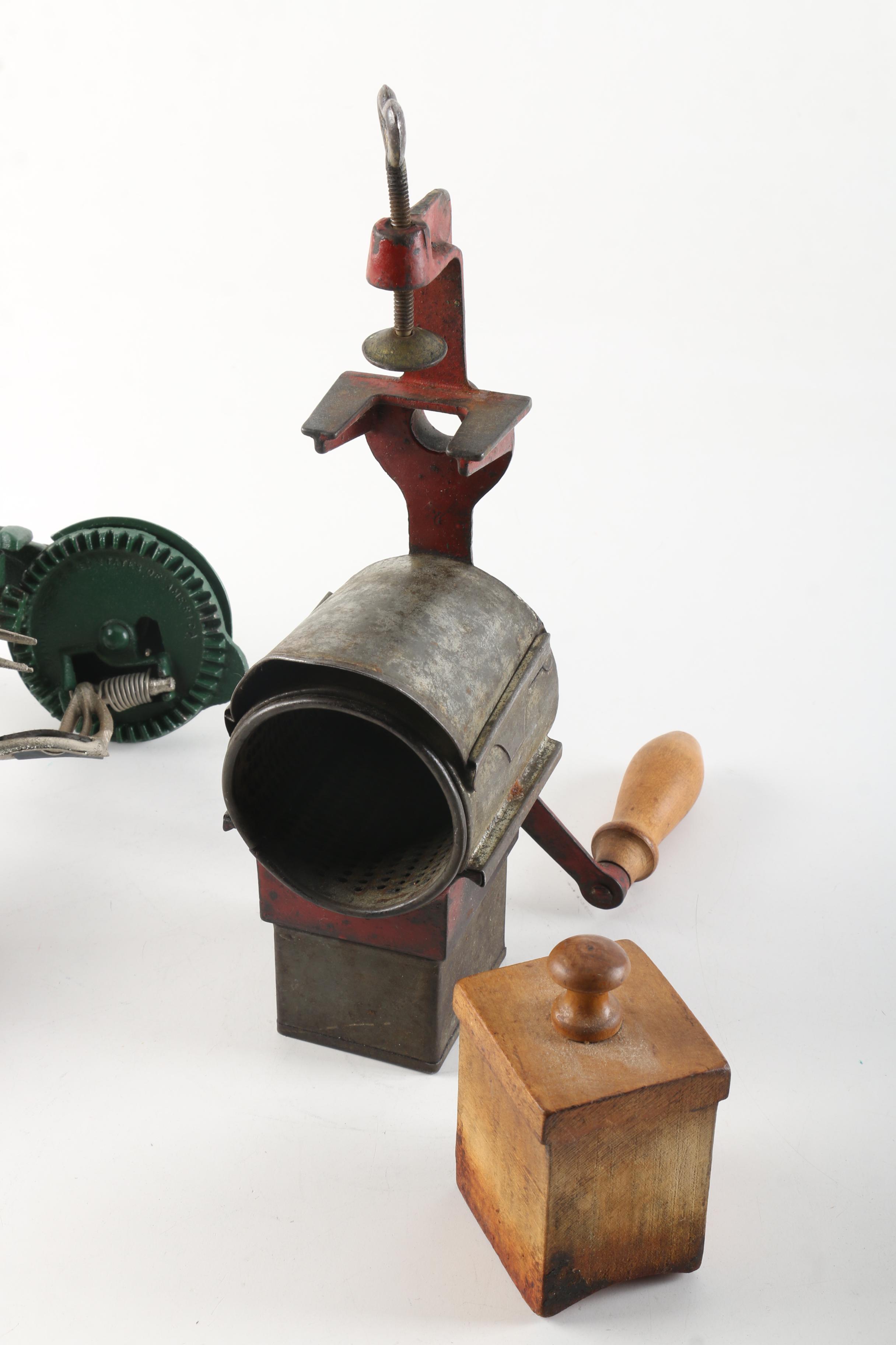 Lehman's Apple Peeler and Salgótarján Coffee Grinder