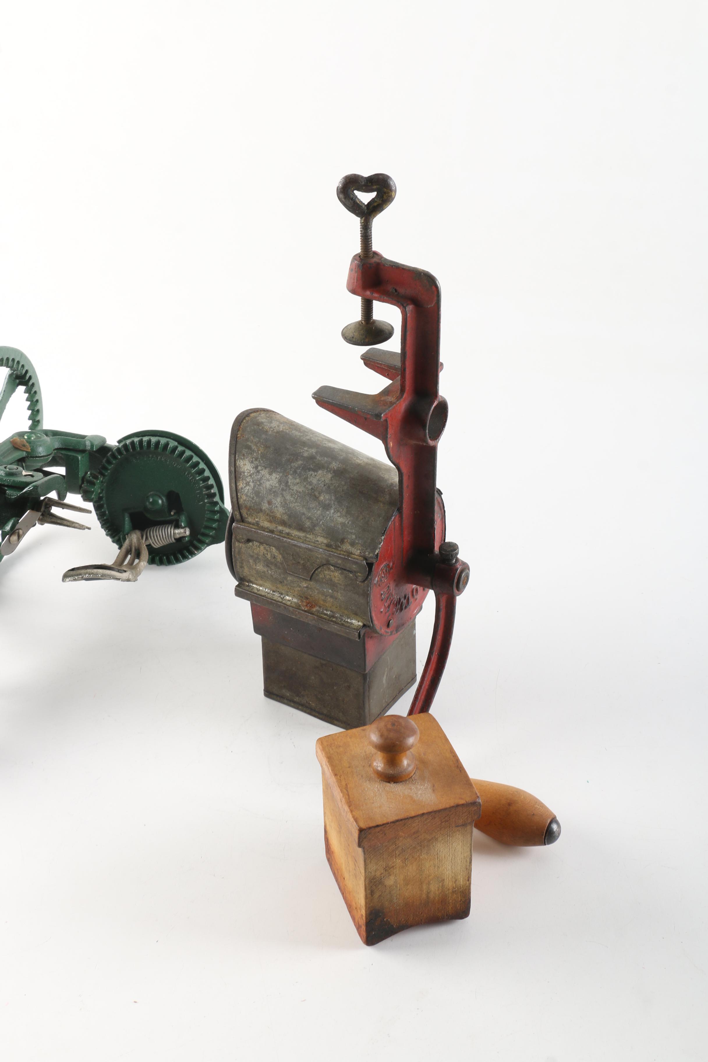 Lehman's Apple Peeler and Salgótarján Coffee Grinder