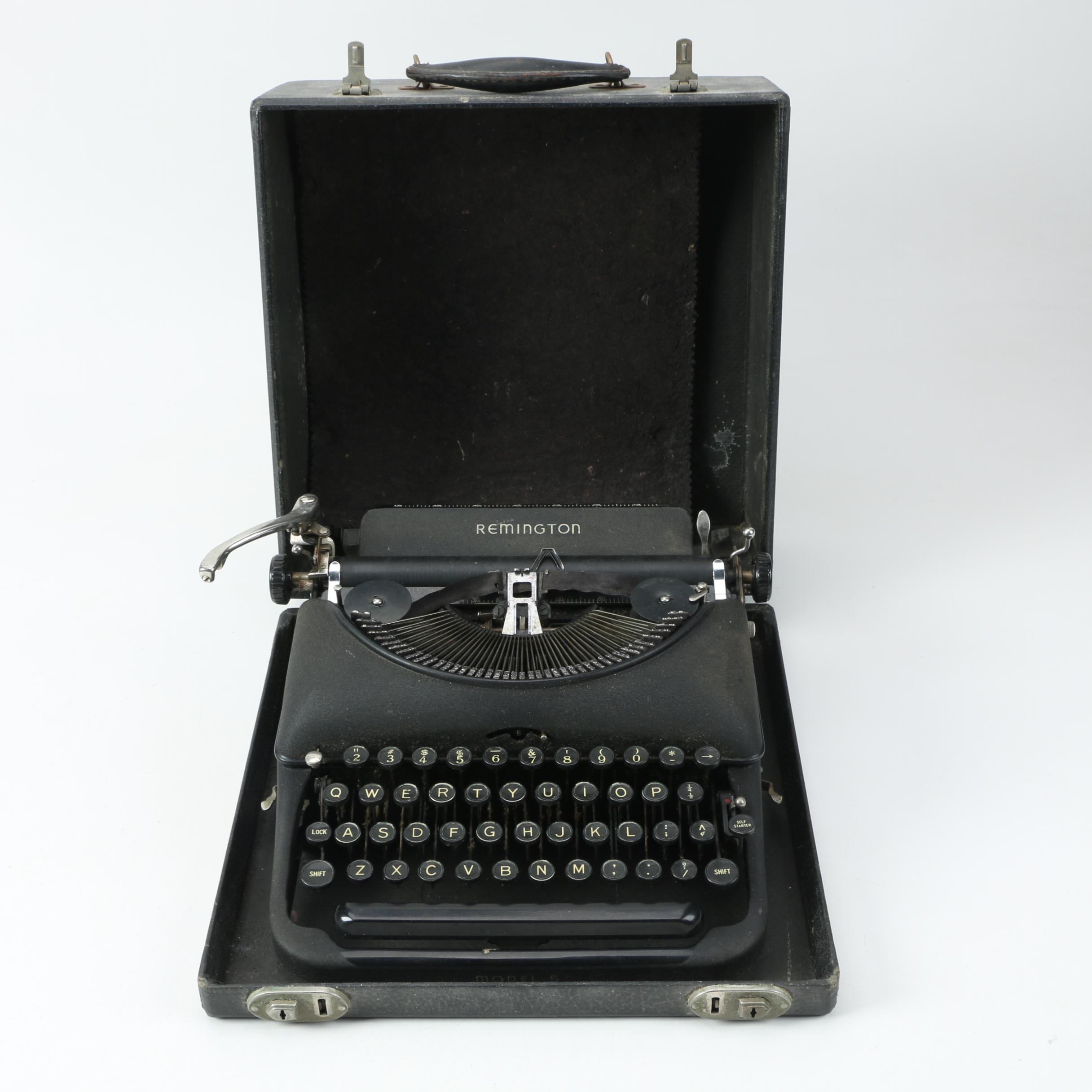 Vintage Remington Model 5 Typewriter