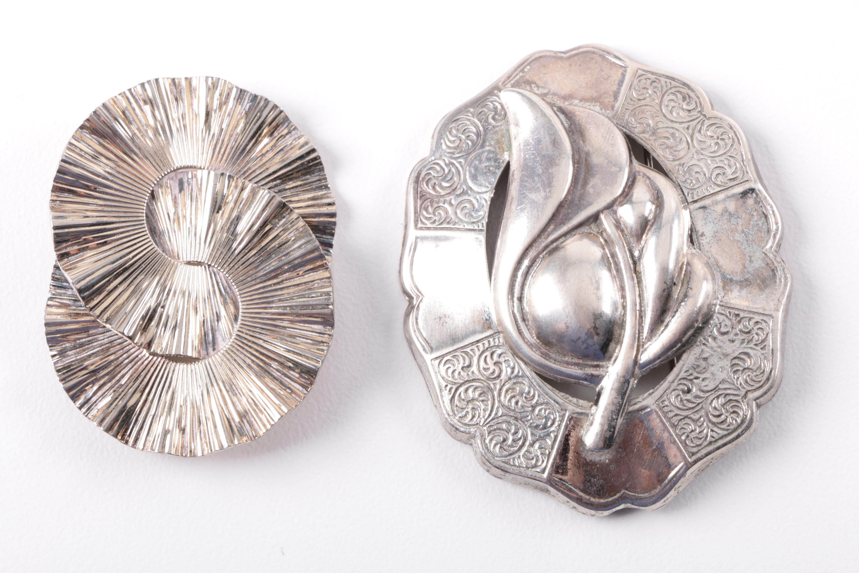 Sterling Silver Jewelry Selection Including Napier and Miniature Spoon