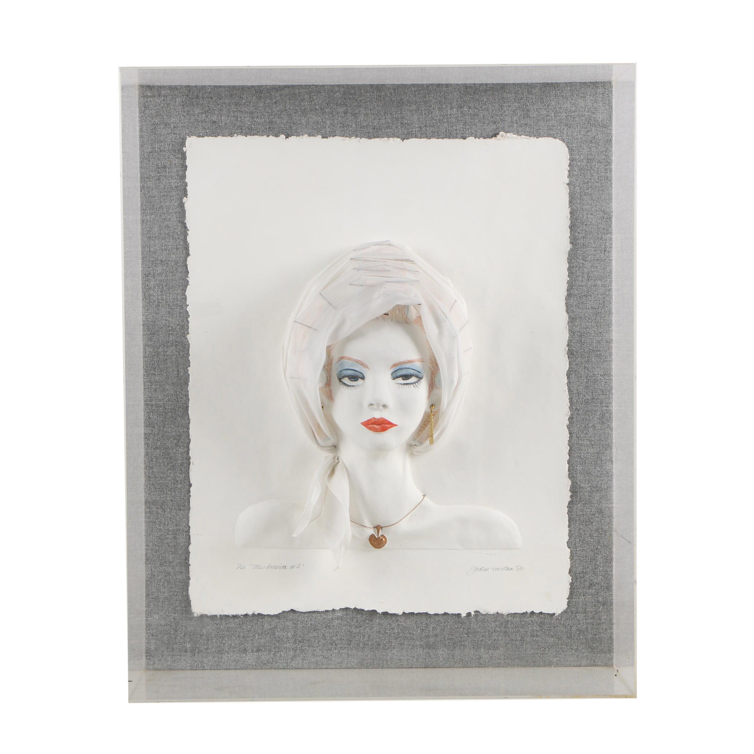 Jacqui Morgan Cast Paper Portrait "Miss America #7