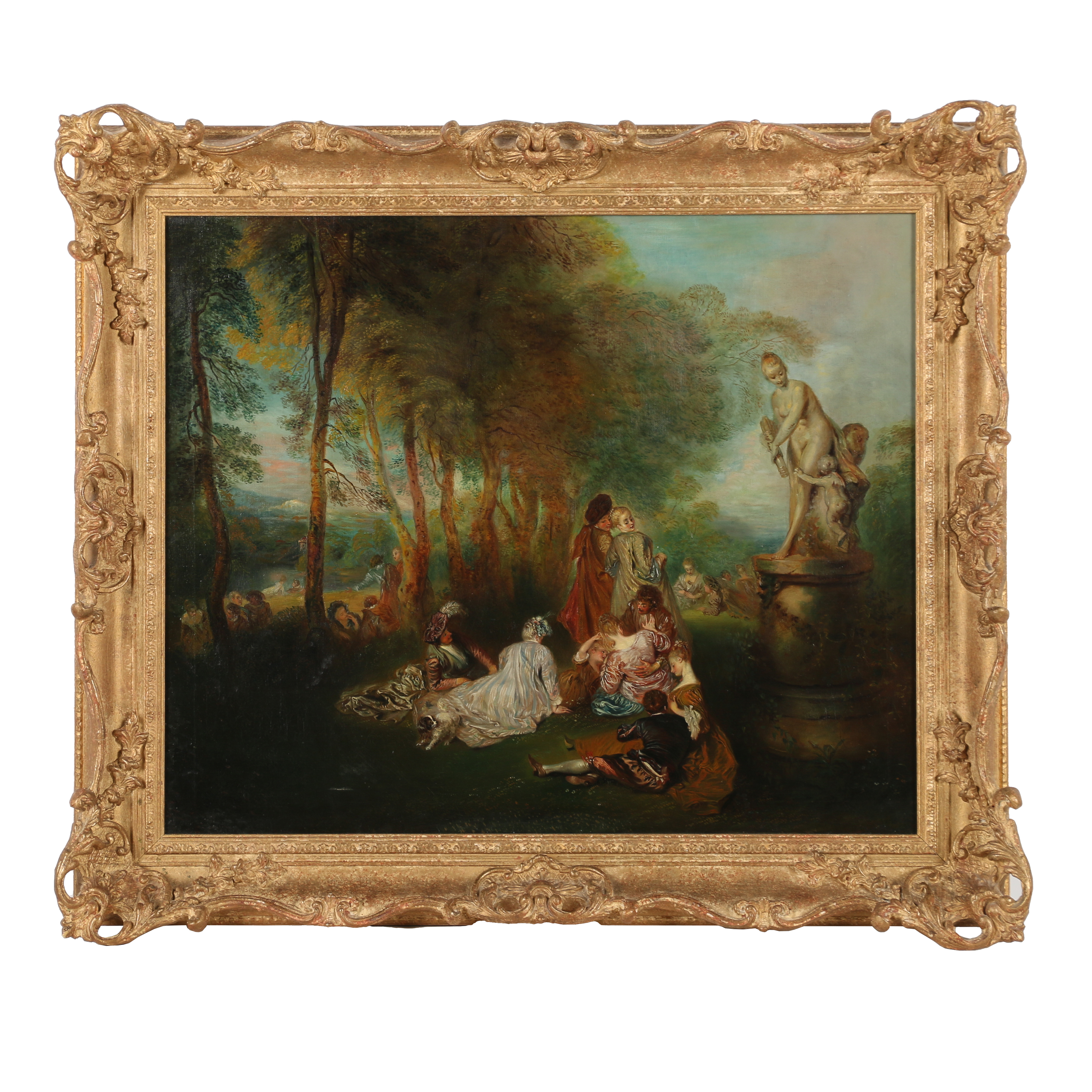 Oil Painting after Antoine Watteau's "Fete Champétre"