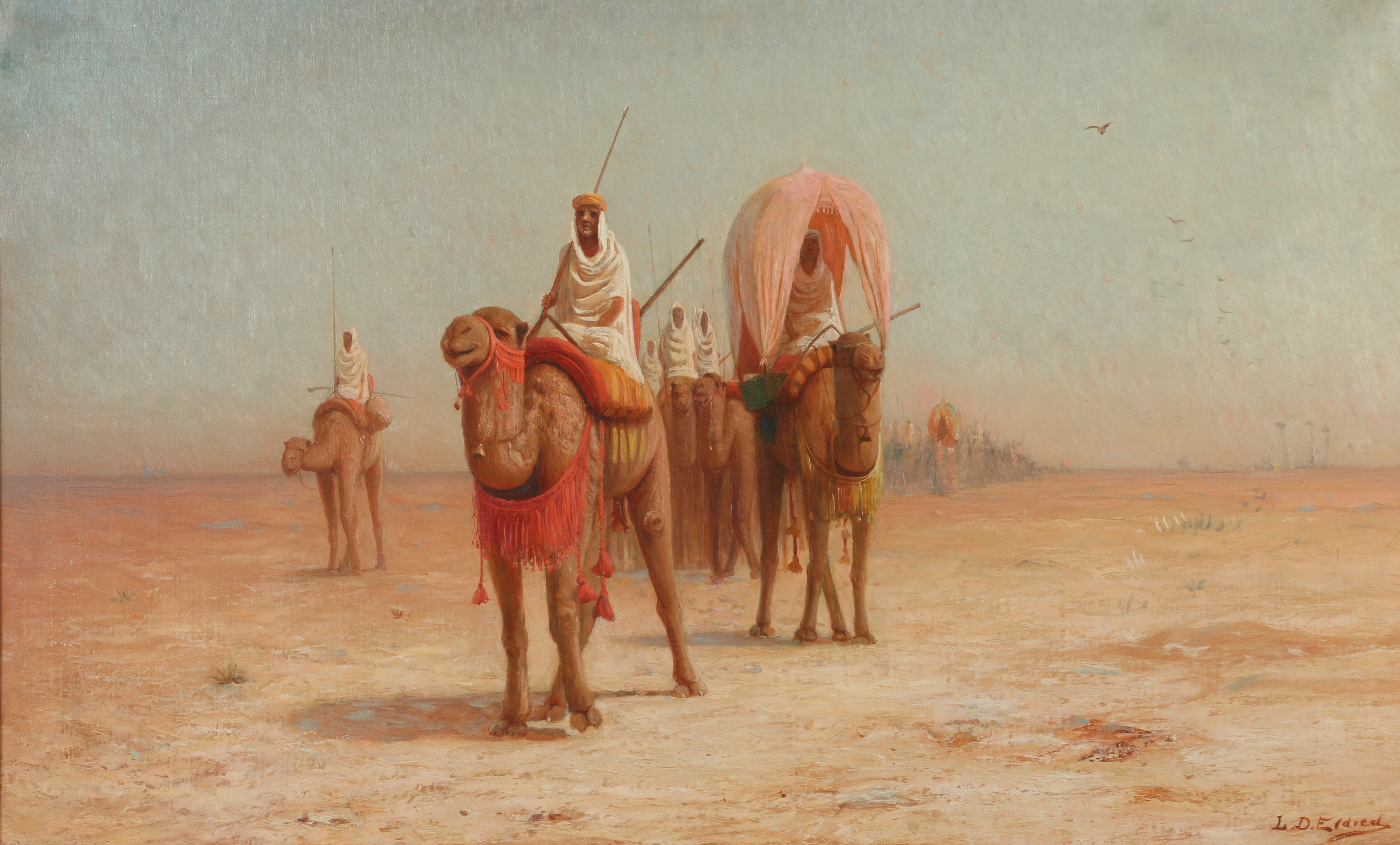 Lemuel Eldred Oil Painting "Caravan"