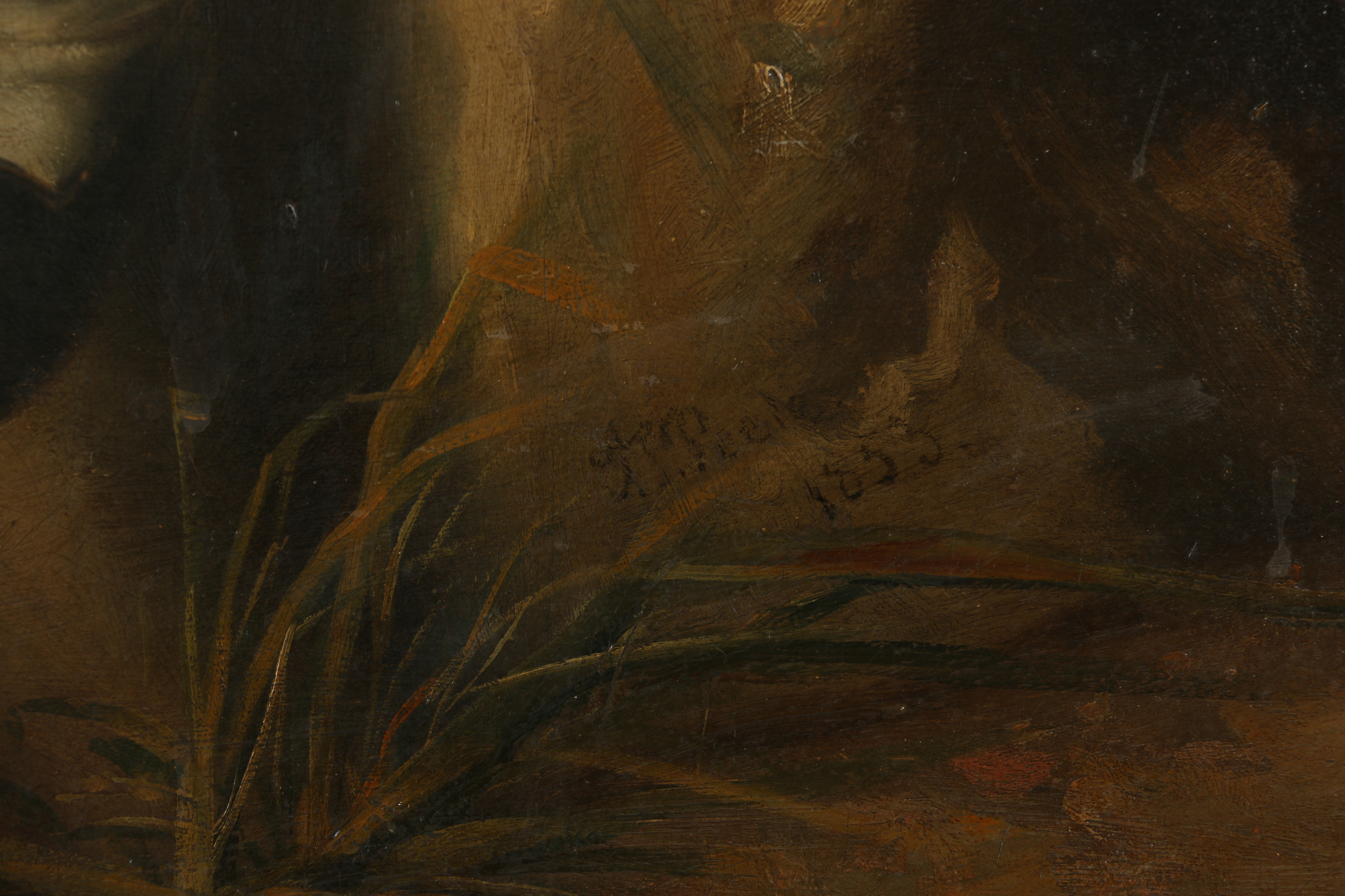 John Thomas Peele Oil Painting "Girl and Kitten"