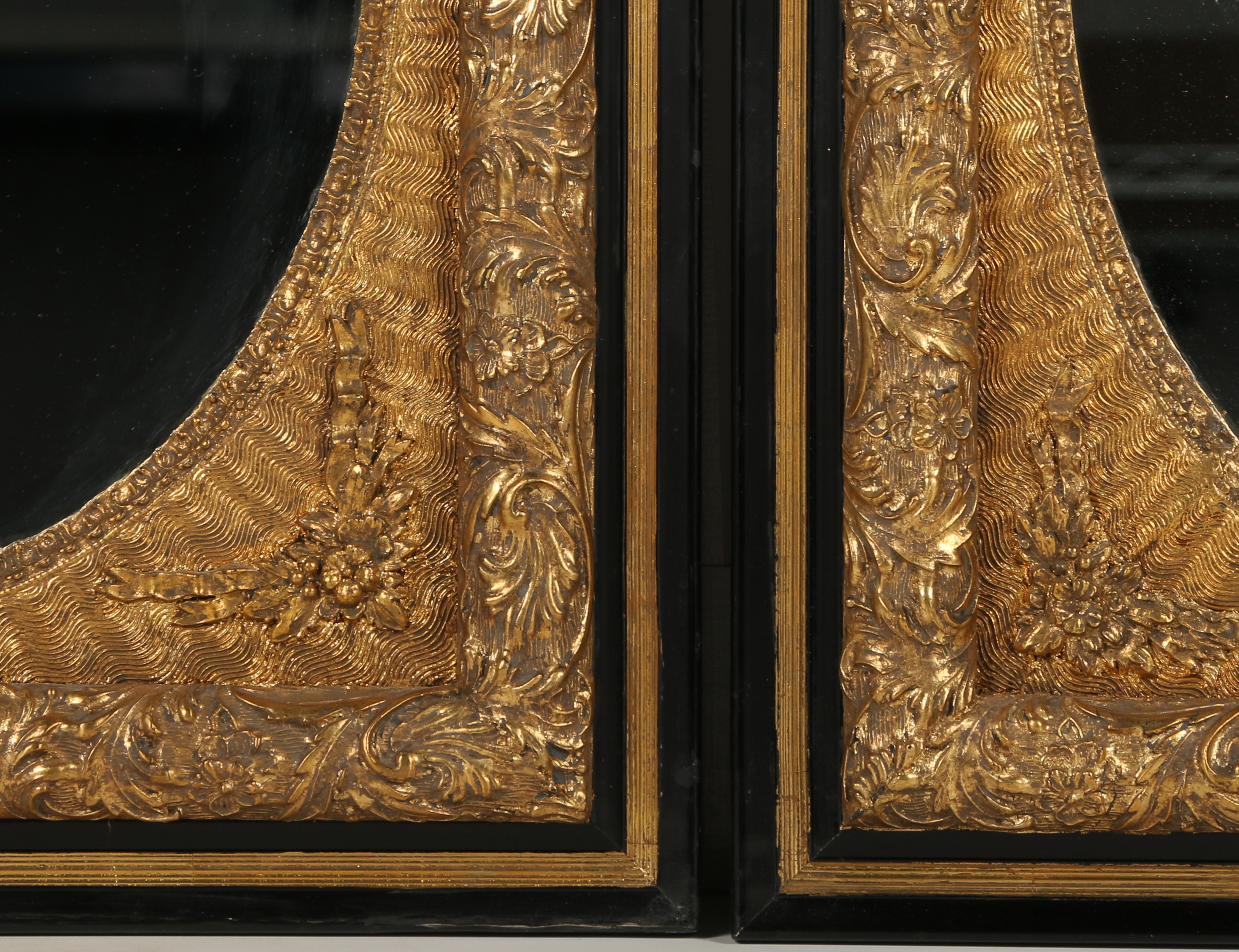 Louis XIV-Style Gold Painted Wall Mirrors