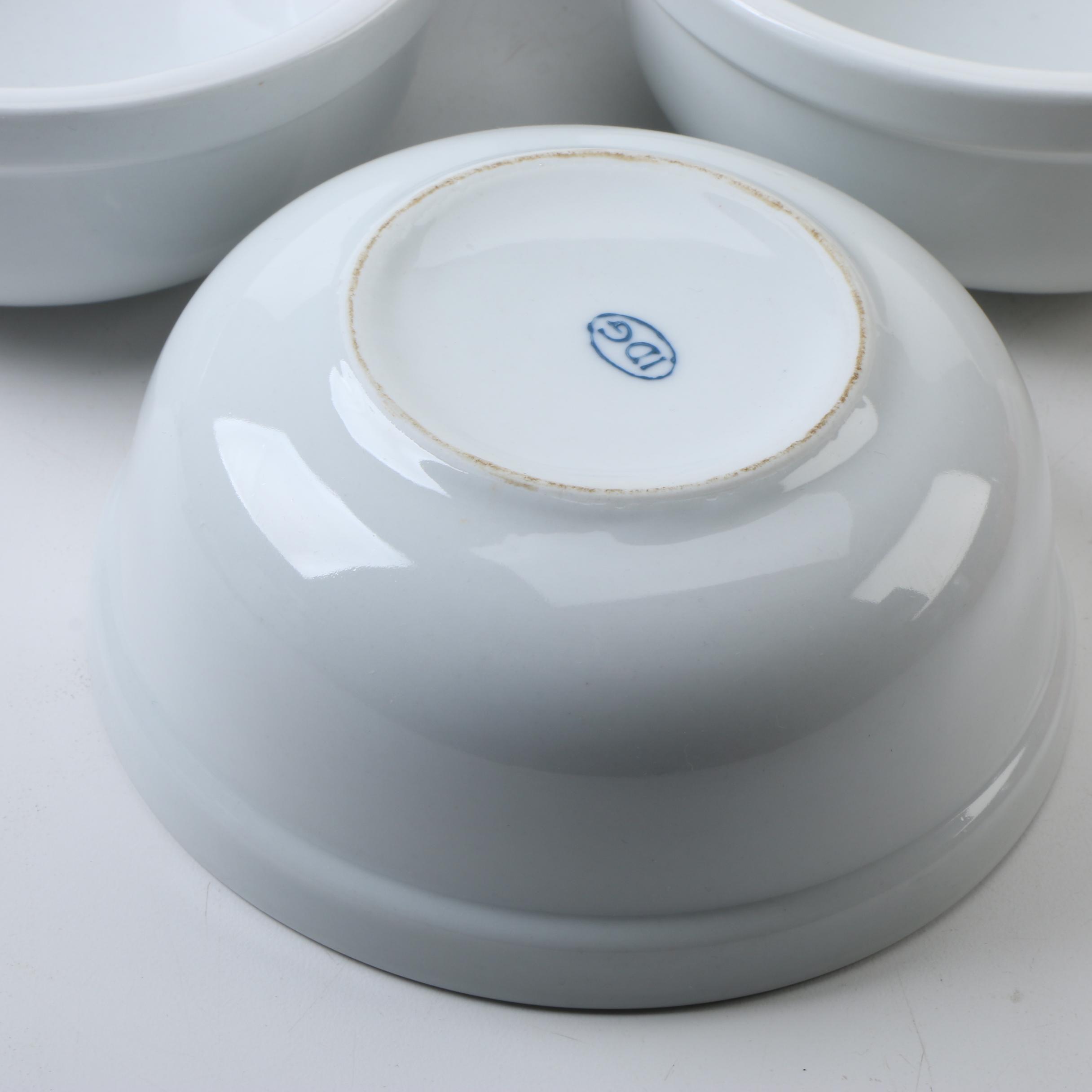 Red Chantel Ramekins and IDG Ironstone Bowls