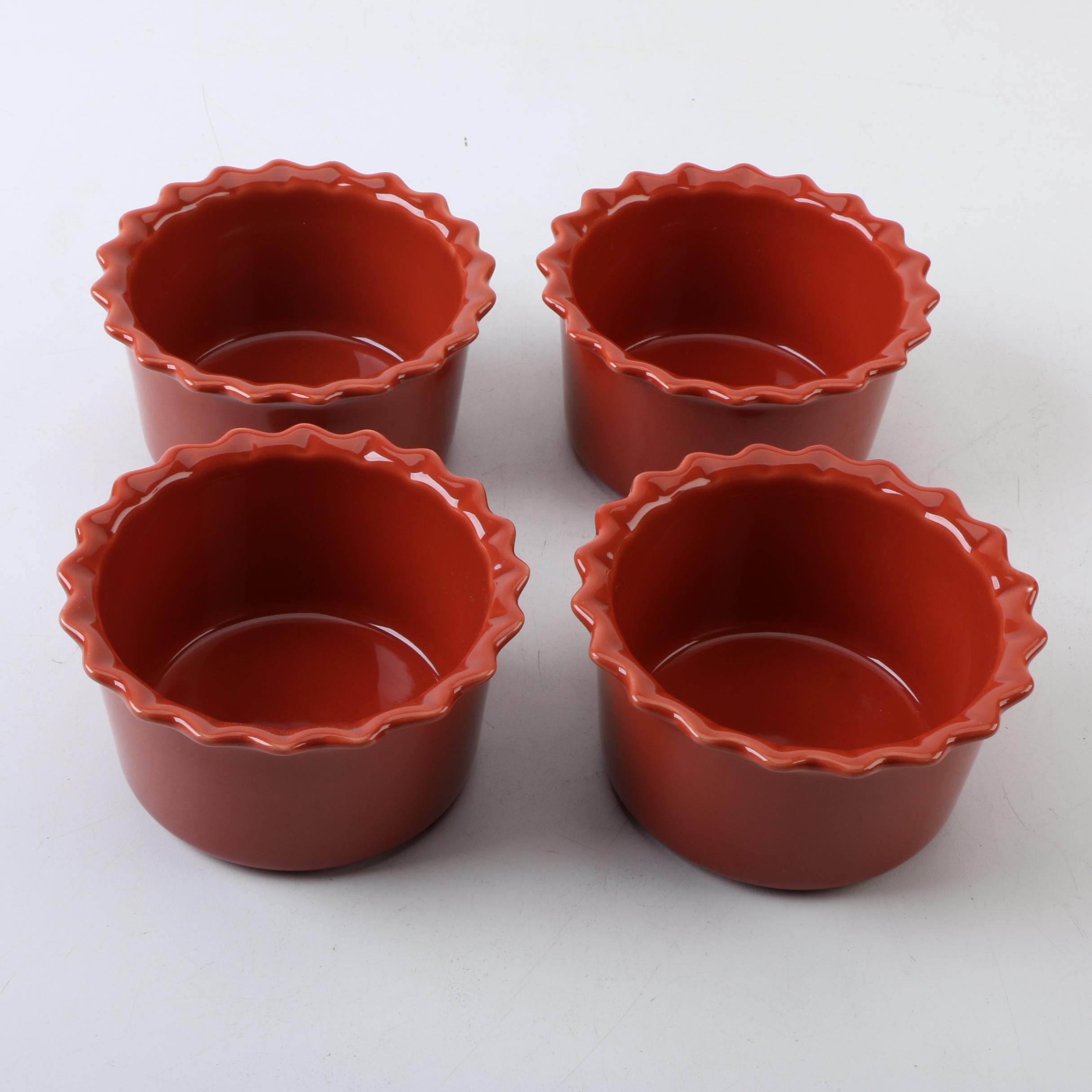 Red Chantel Ramekins and IDG Ironstone Bowls