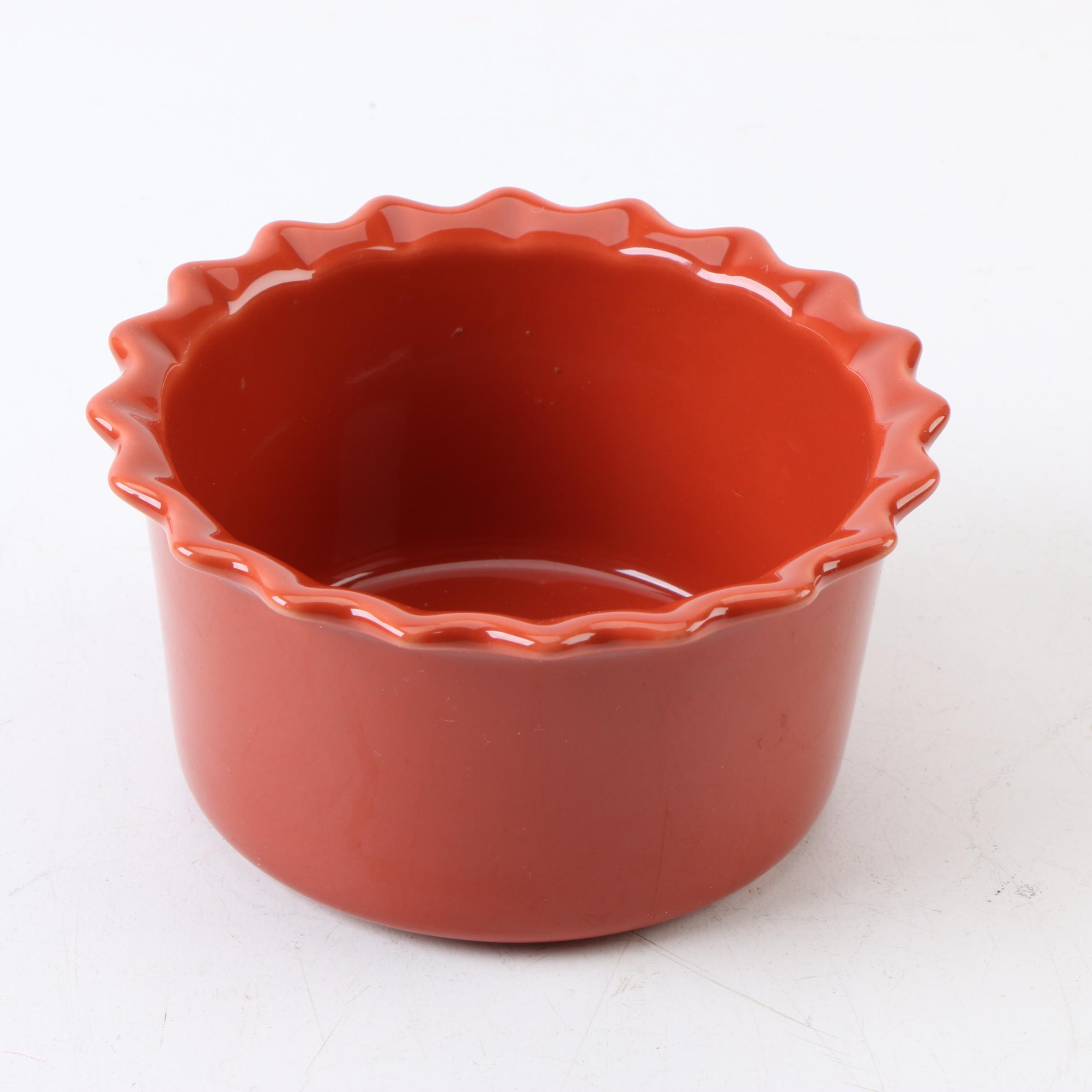 Red Chantel Ramekins and IDG Ironstone Bowls