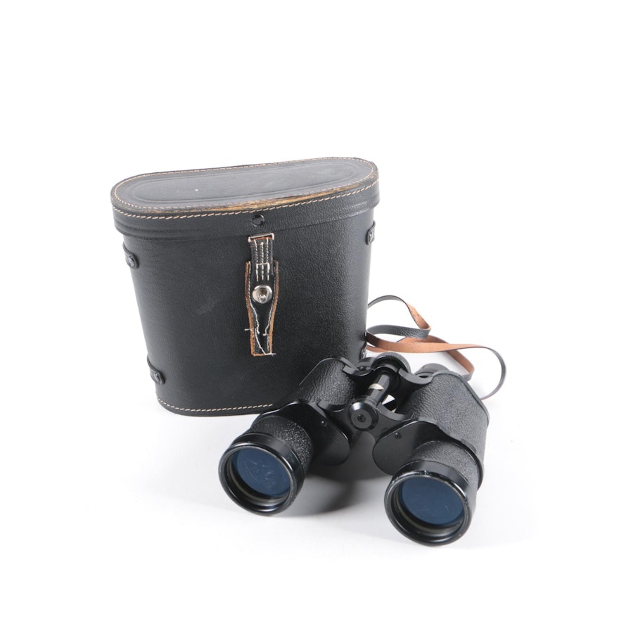 Vintage Atco Atcolux Binoculars with Case