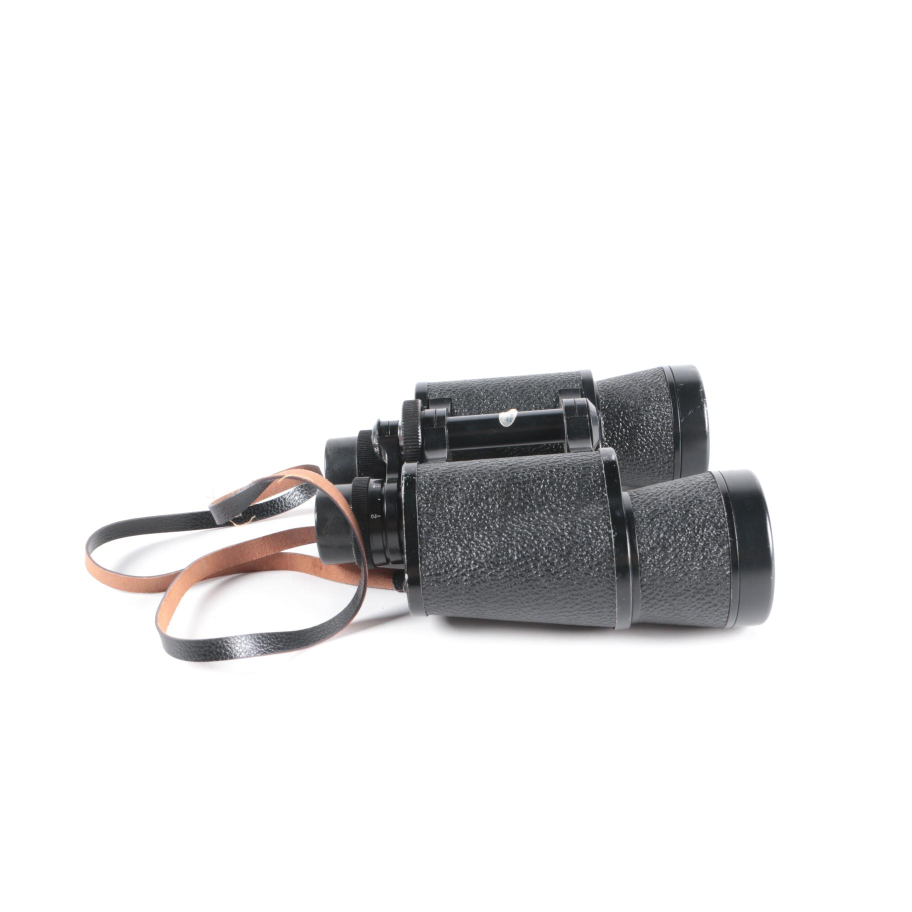 Vintage Atco Atcolux Binoculars with Case