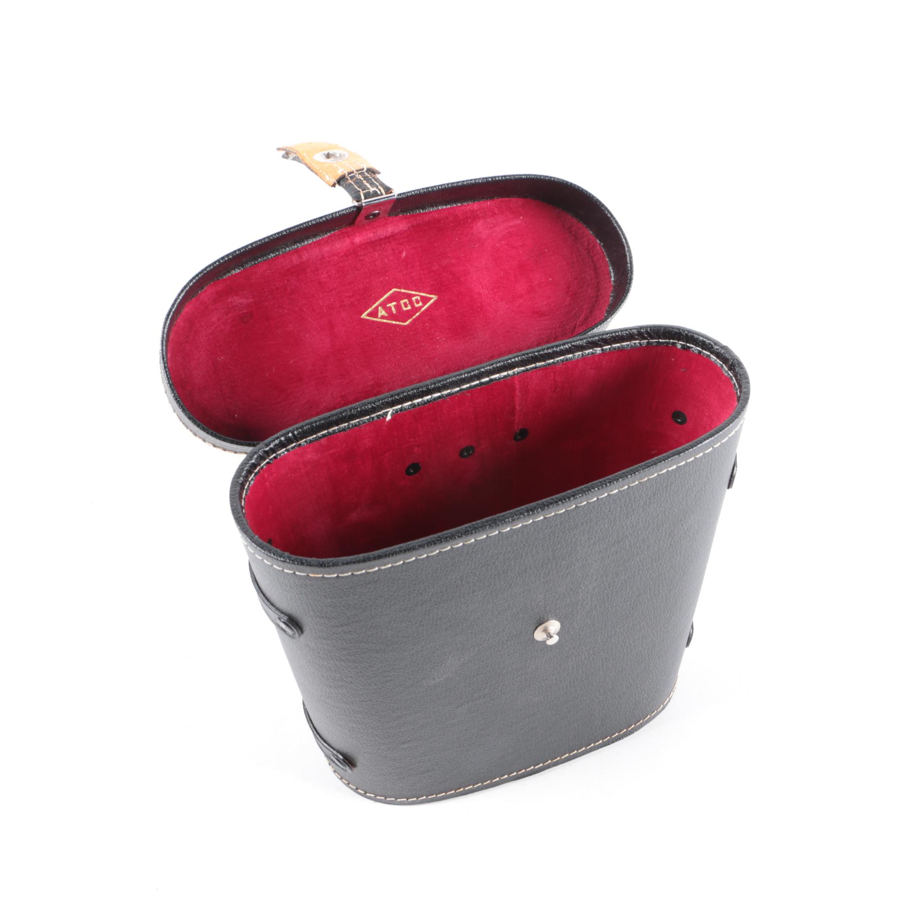 Vintage Atco Atcolux Binoculars with Case