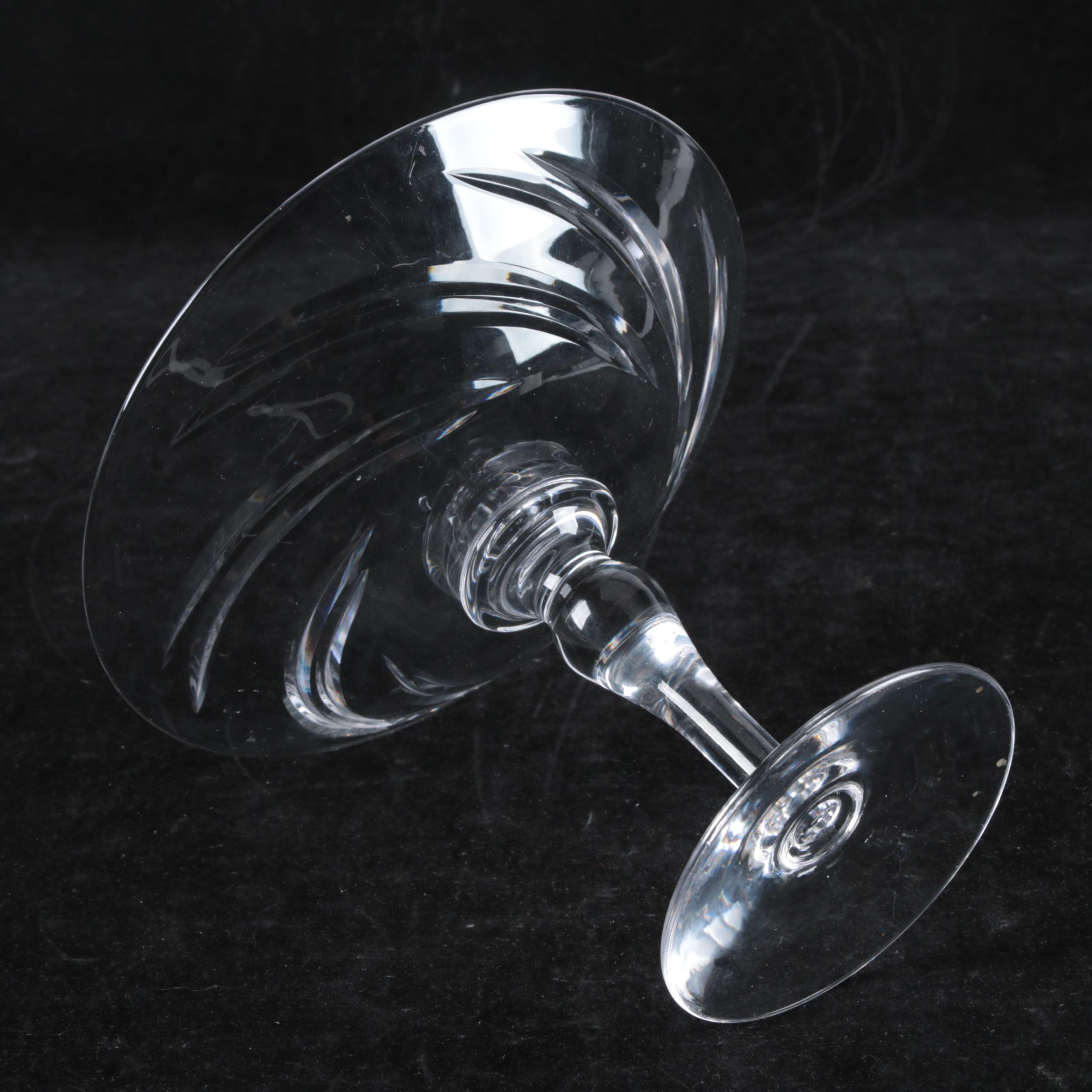 Stuart Crystal "Lyric" Compote and Kosta Boda Cubist Vase