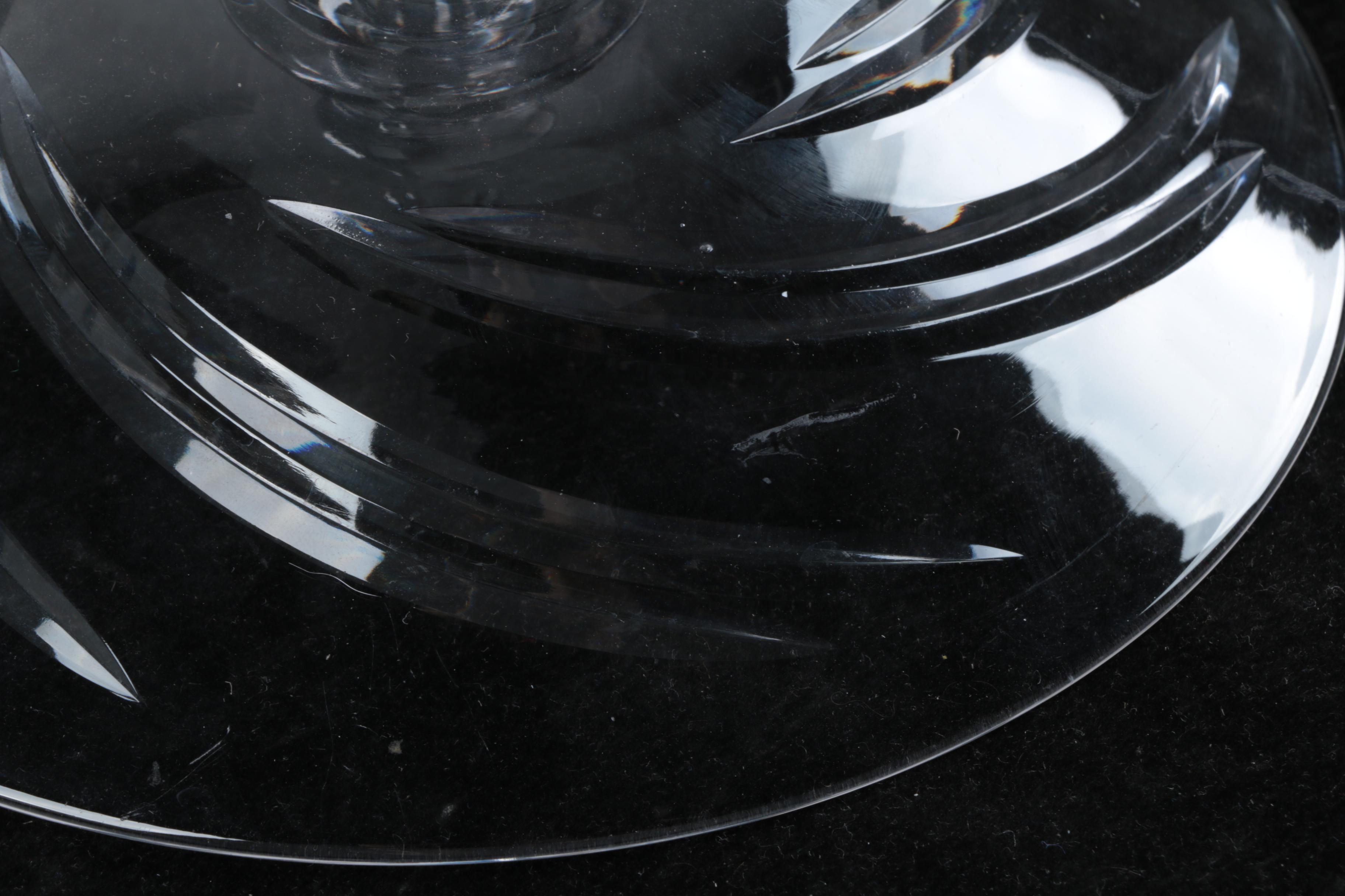 Stuart Crystal "Lyric" Compote and Kosta Boda Cubist Vase