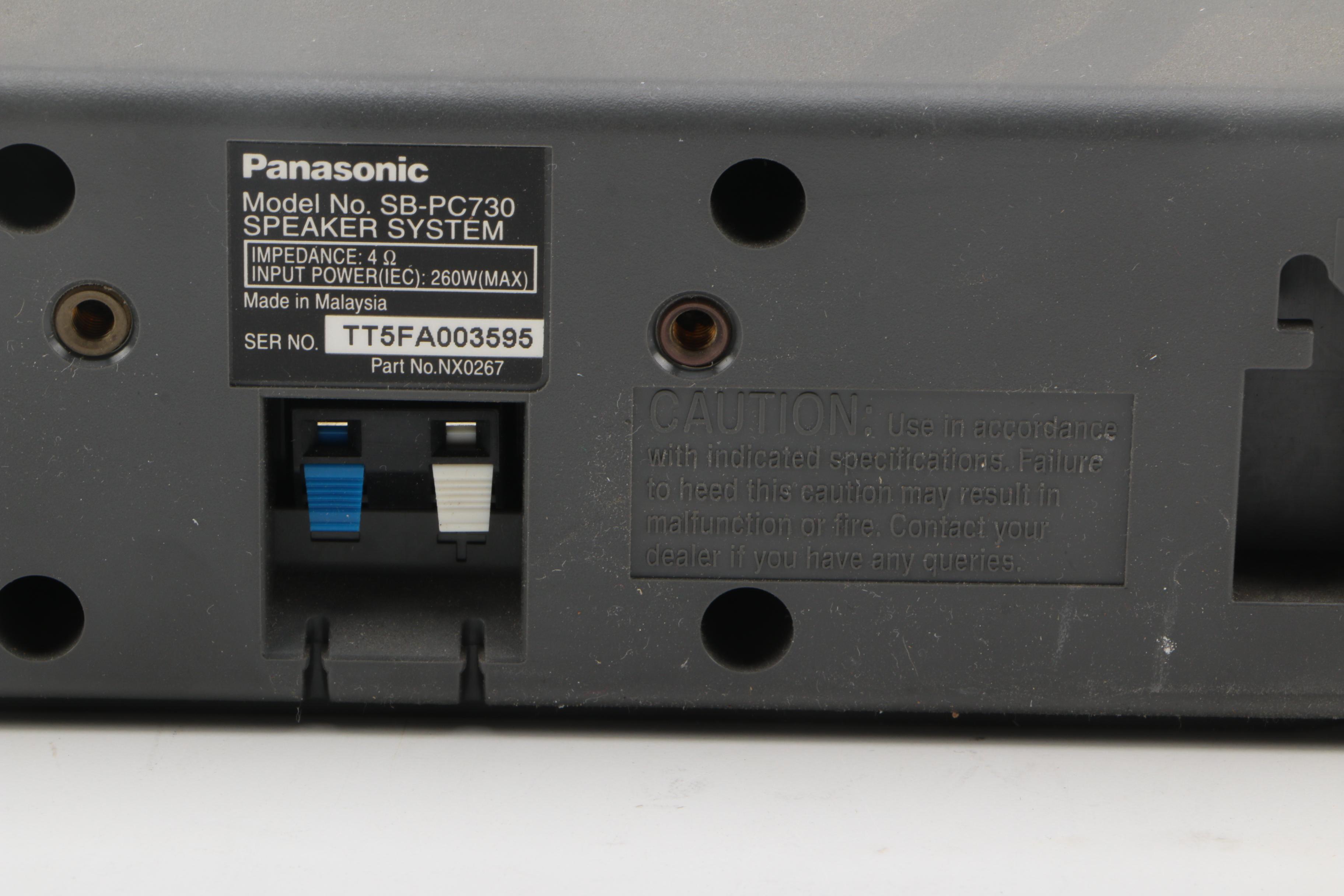 Panasonic DVD Home Theater Surround Sound System