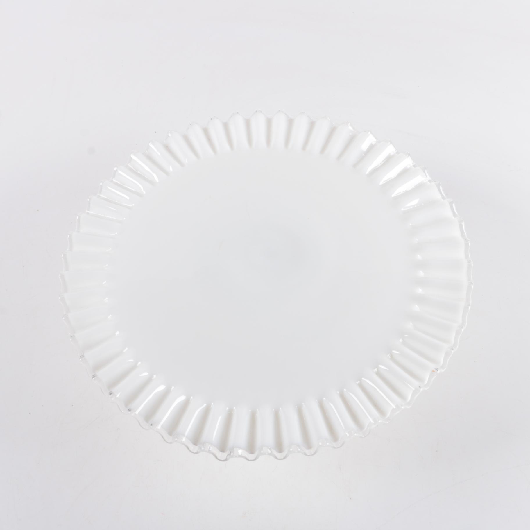 Fenton "Silver Crest" Milk Glass Cake Stand