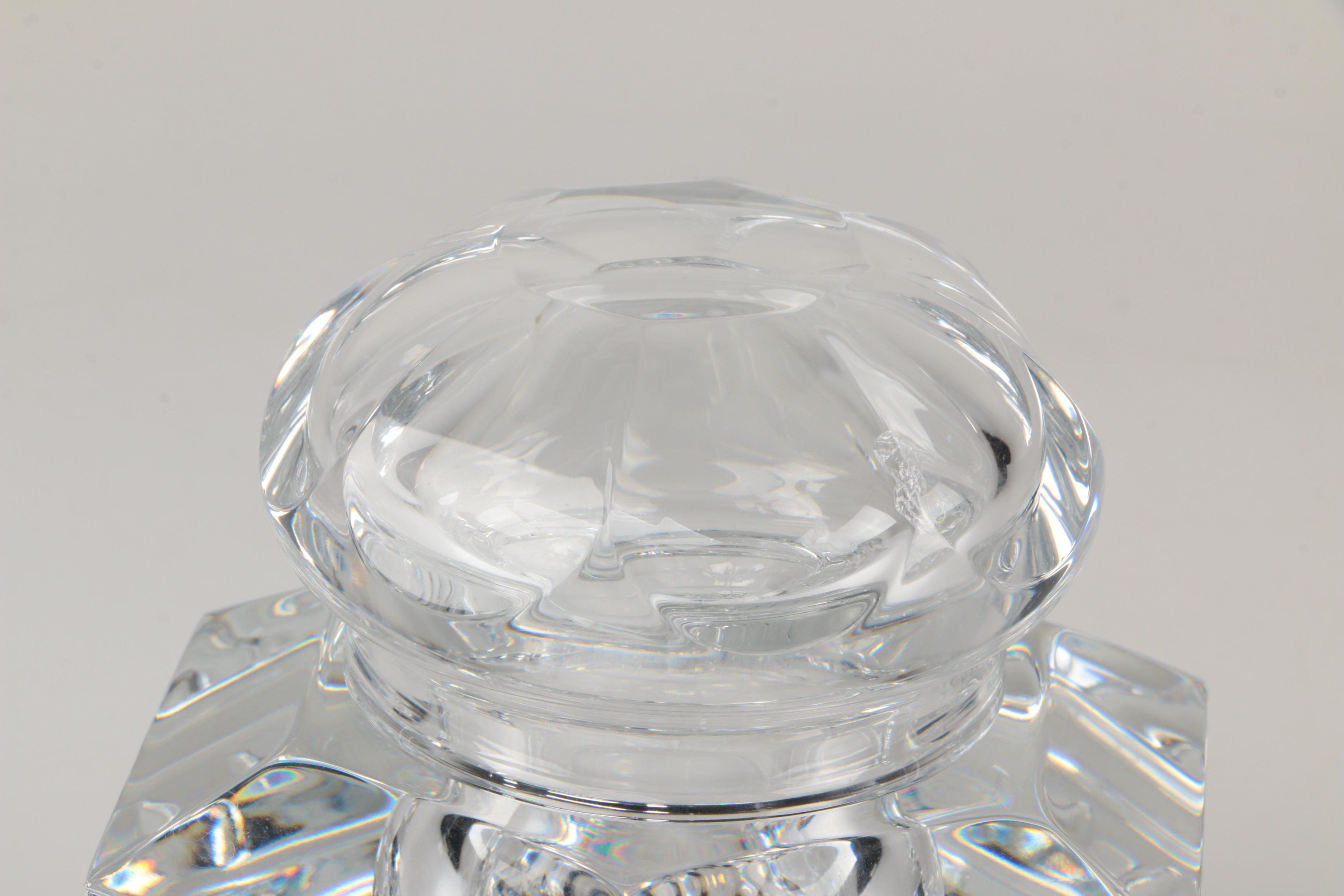 Baccarat "Hugo" Crystal Inkwell with COA